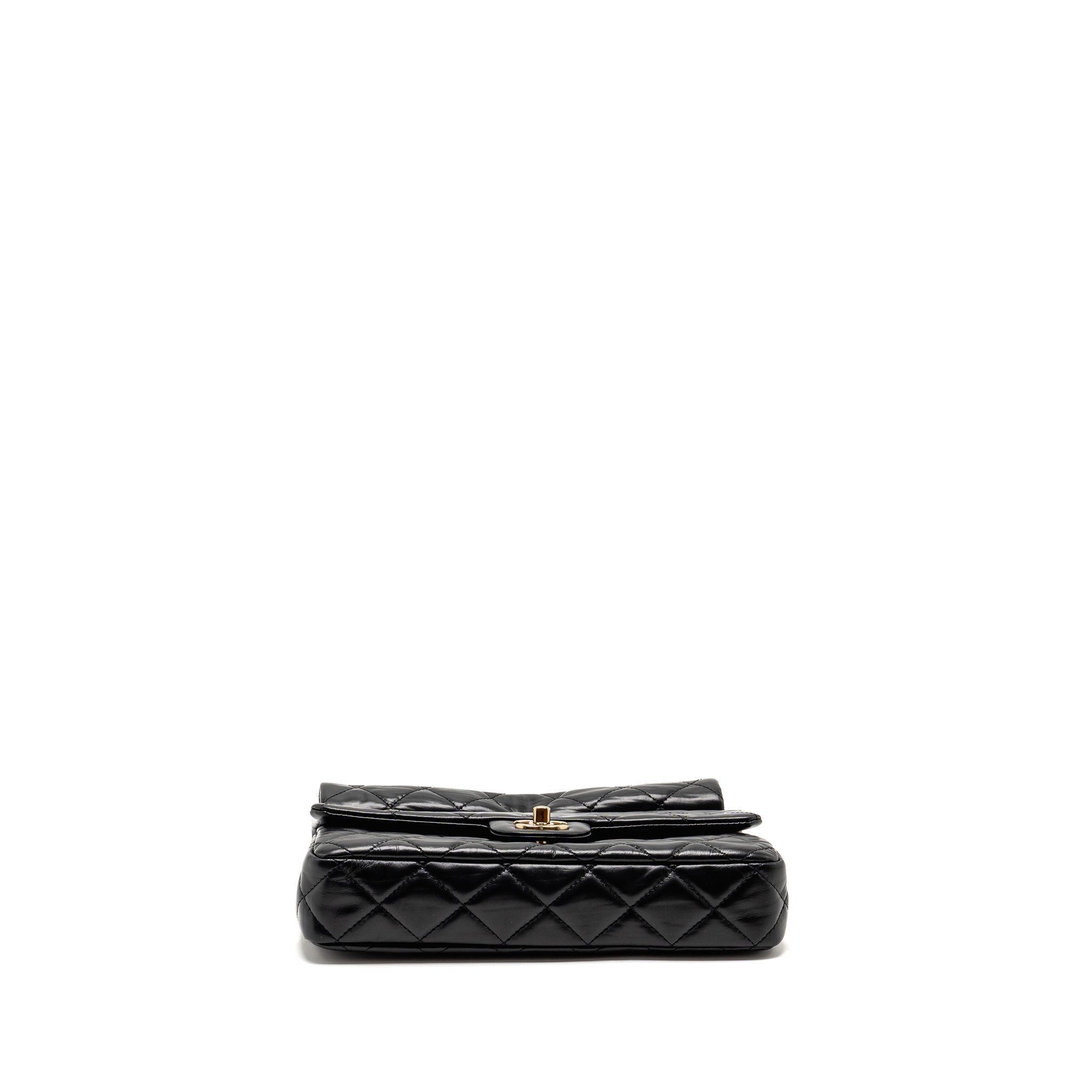 Chanel 23A quilted flap clutch calfskin black L (microchip)