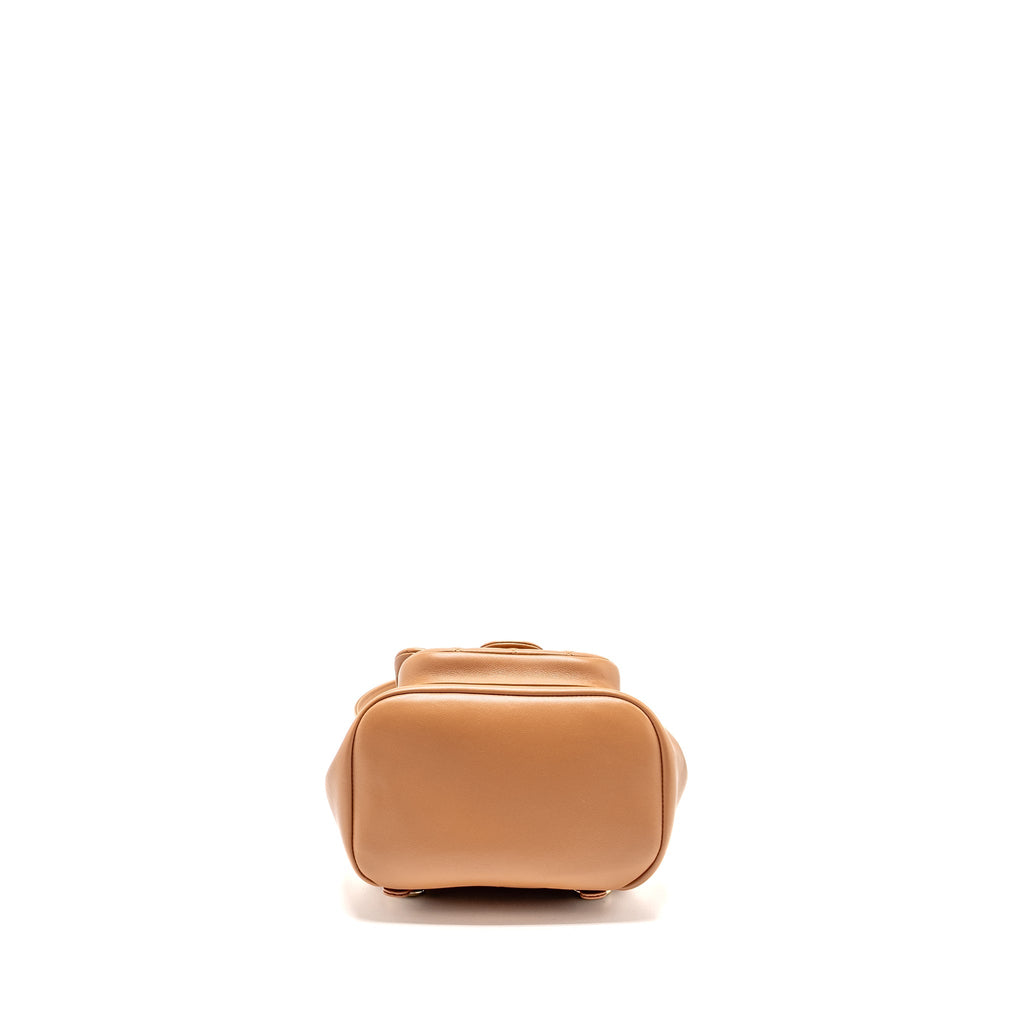 Chanel 24p Mini Duma Backpack Calfskin Caramel L(microchip)