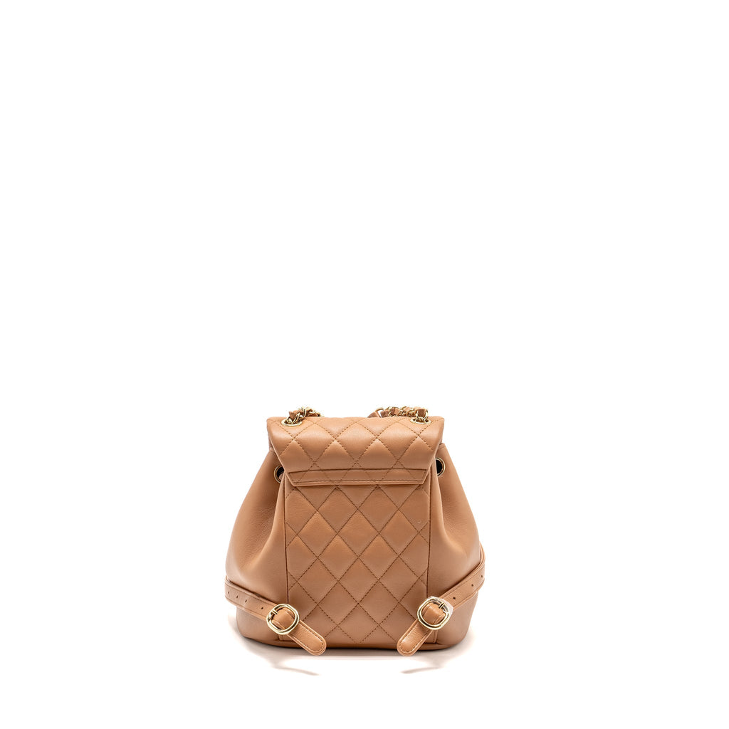 Chanel 24p Mini Duma Backpack Calfskin Caramel L(microchip)