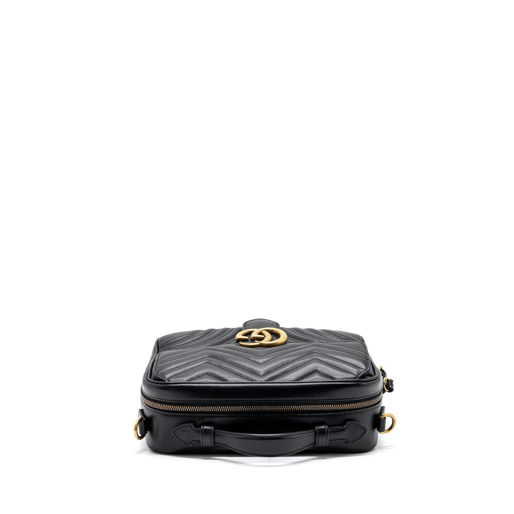 Gucci GG Marmont Matelasse Shoulder Bag Calfskin Black