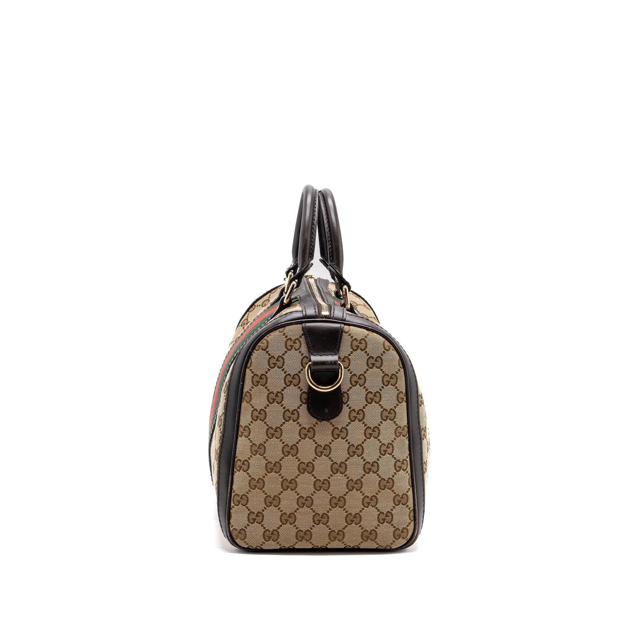 Gucci Boston Bag GG Supreme Canvas brown L