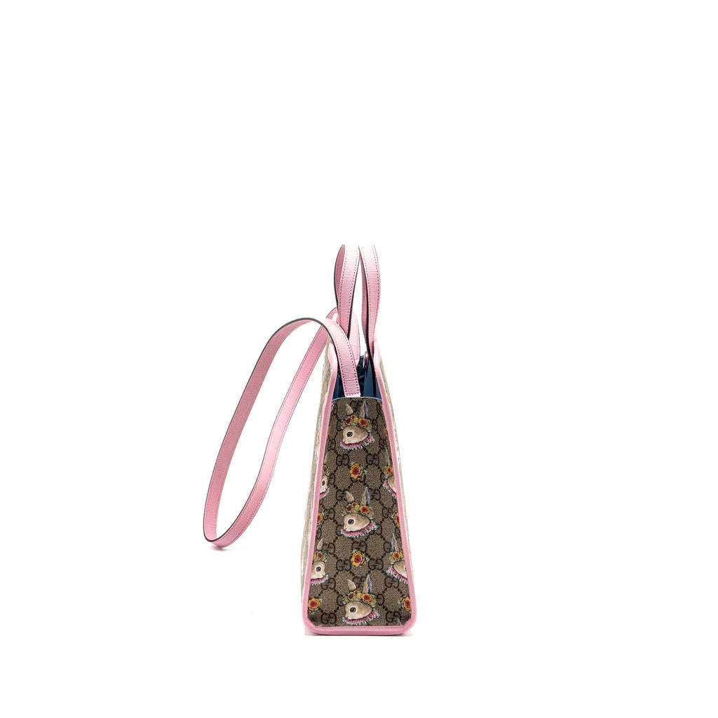 Gucci Children�s Yuko Higuchi Tote Bag GG Supreme Canvas/Leather Pink/Multicolour SHW
