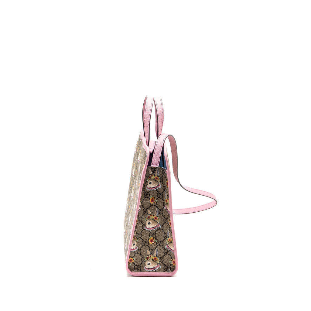 Gucci Children�s Yuko Higuchi Tote Bag GG Supreme Canvas/Leather Pink/Multicolour SHW