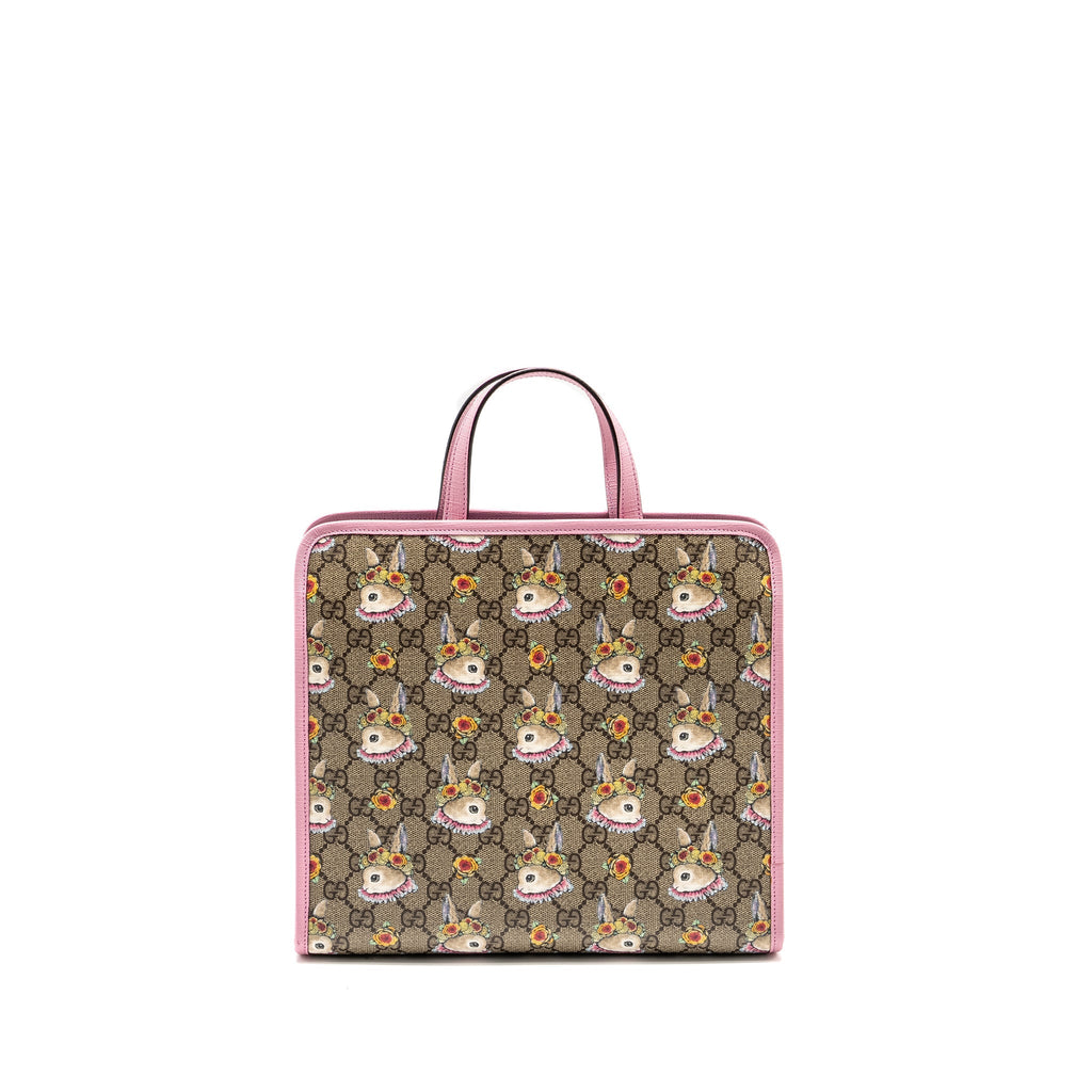 Gucci Children�s Yuko Higuchi Tote Bag GG Supreme Canvas/Leather Pink/Multicolour SHW