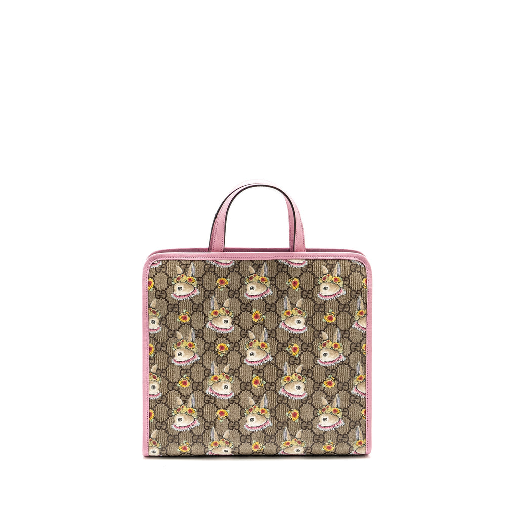 Gucci Children�s Yuko Higuchi Tote Bag GG Supreme Canvas/Leather Pink/Multicolour SHW
