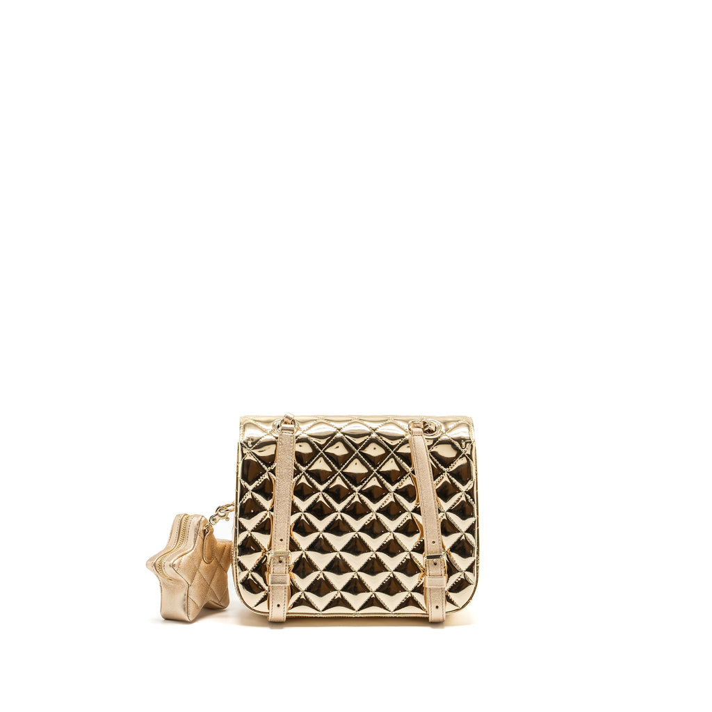 Chanel 24c backpack with star patent Gold L (microchip)