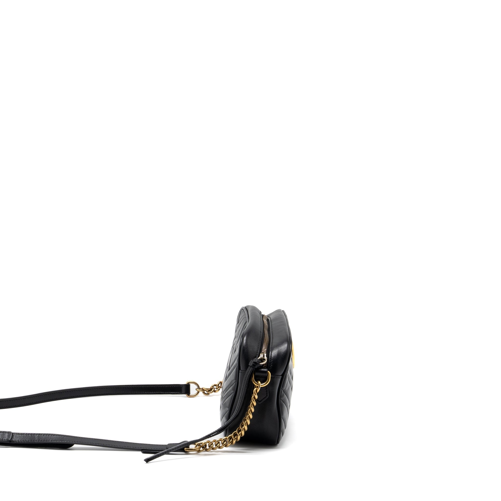 Gucci GG Marmont Small Matelasse Shoulder Bag Calfskin Black