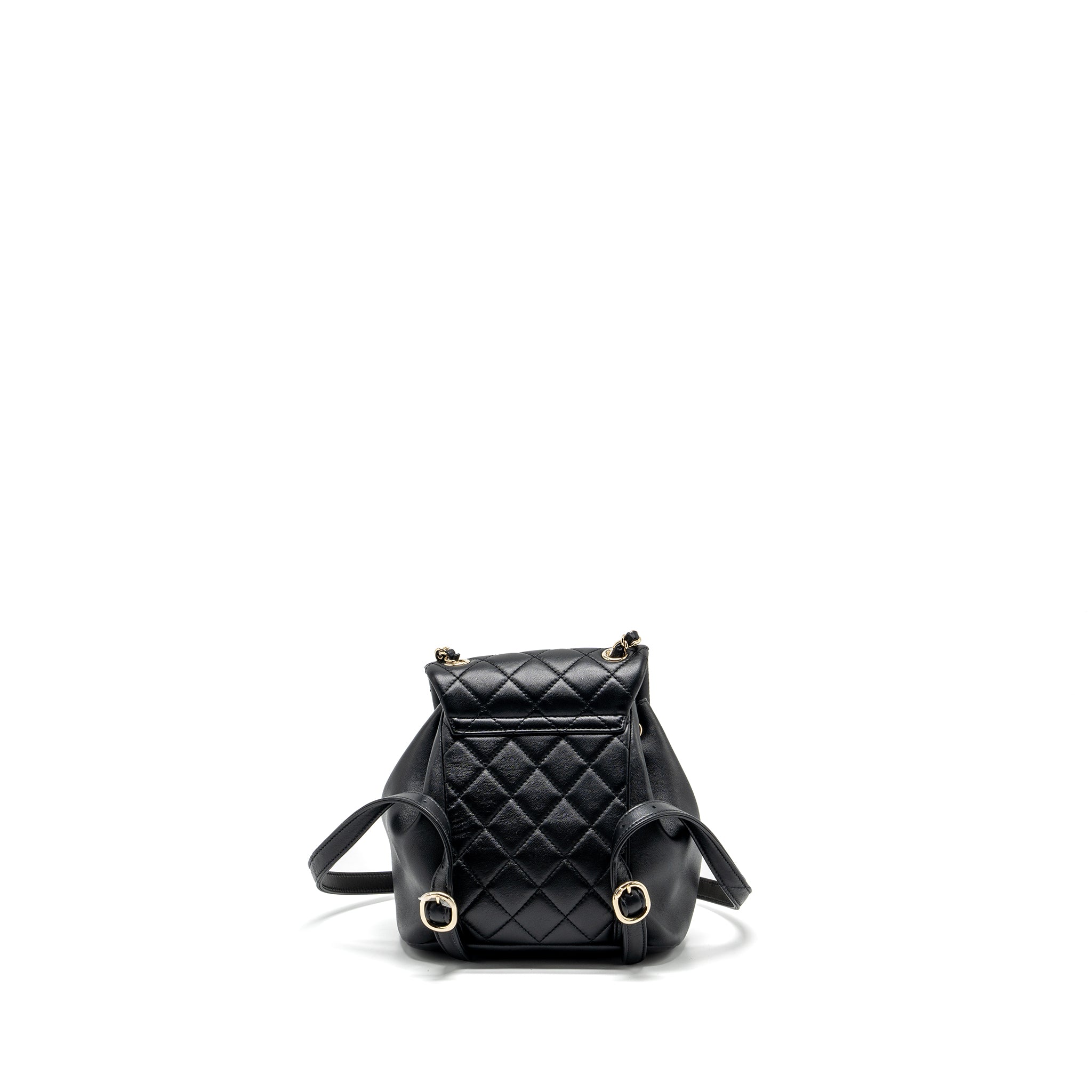 Chanel mini Duma backpack Lambskin black L (microchip)