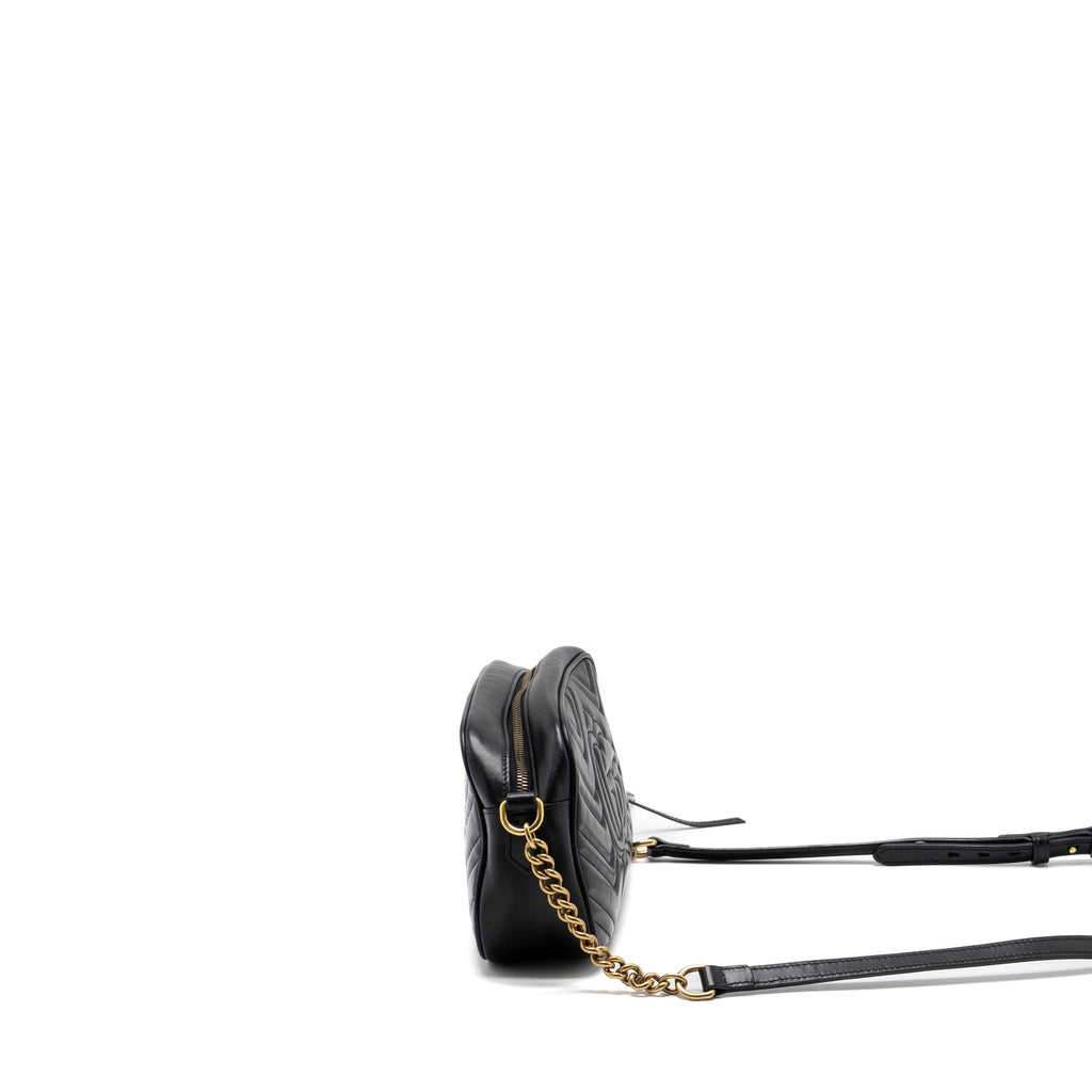 Gucci GG Marmont Small Matelasse Shoulder Bag Calfskin Black