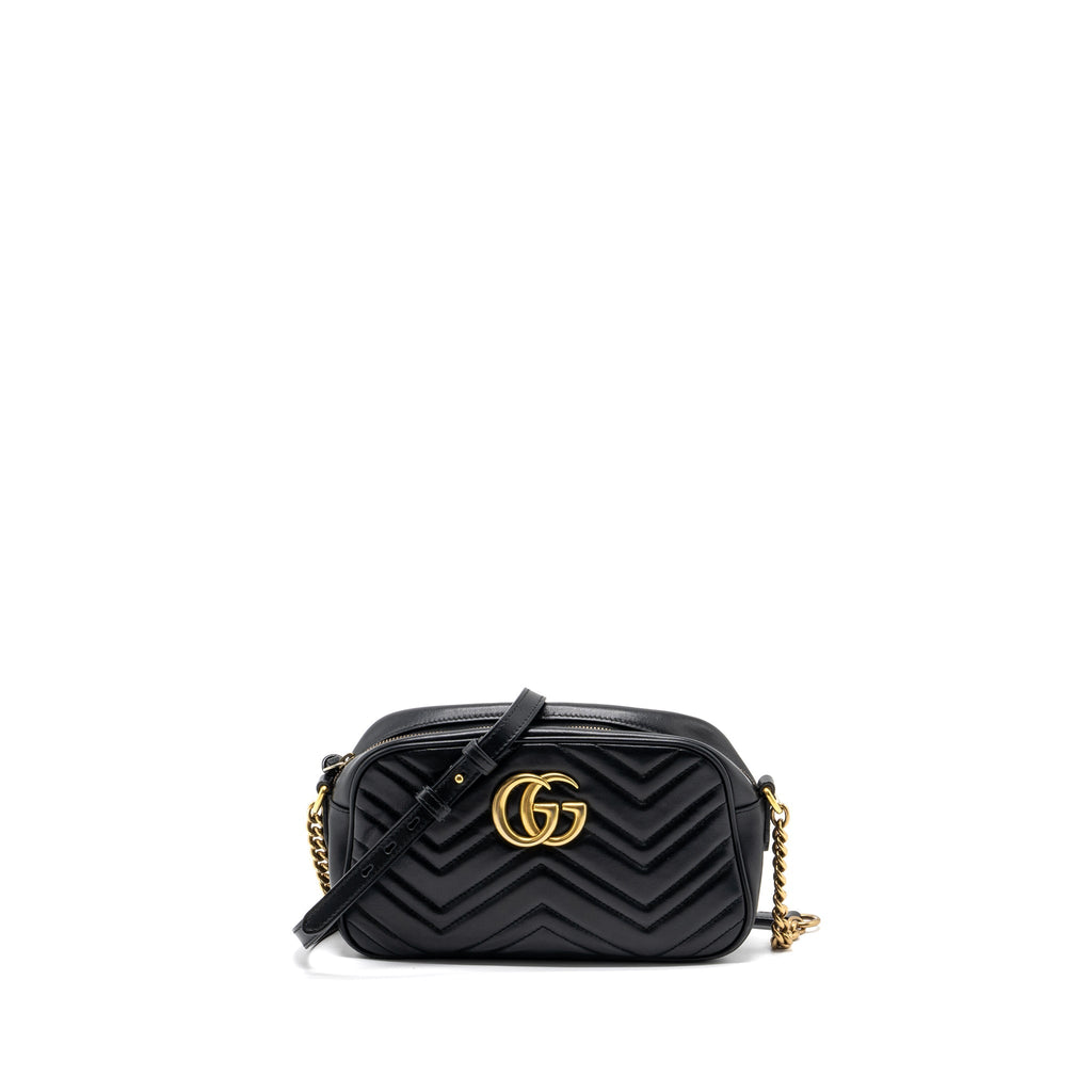 Gucci GG Marmont Small Matelasse Shoulder Bag Calfskin Black