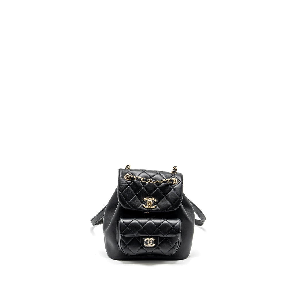 Chanel mini Duma backpack Lambskin black L (microchip)