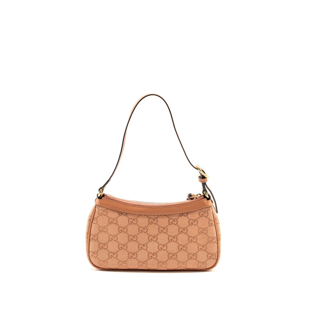 Gucci Small Ophidia Hobo Bag GG Supreme Canvas Pink L