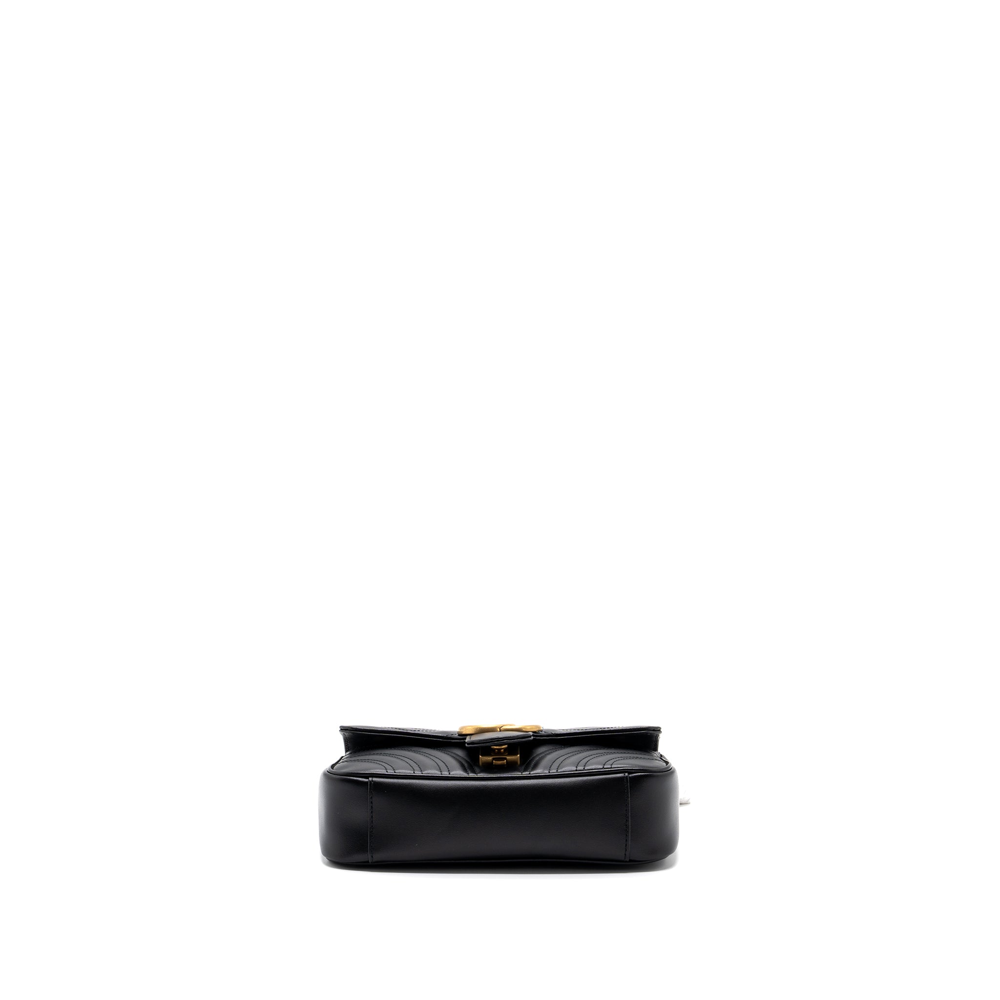 Gucci Mini GG Marmont Matelasse Bag Leather Black