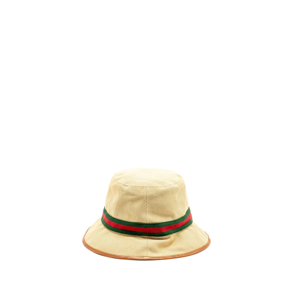 Gucci Size M Bucket Hat Canvas Brown