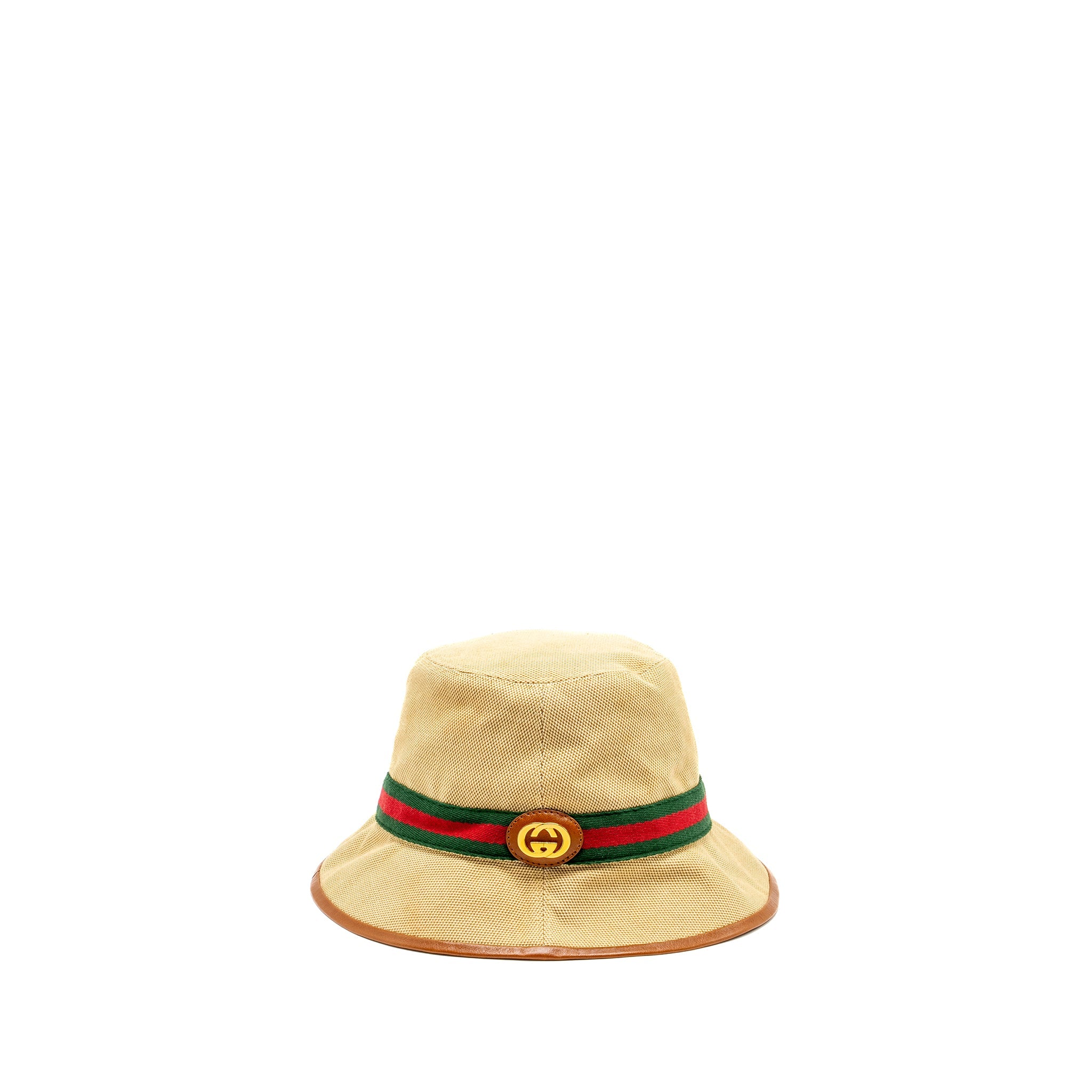 Gucci Size M Bucket Hat Canvas Brown