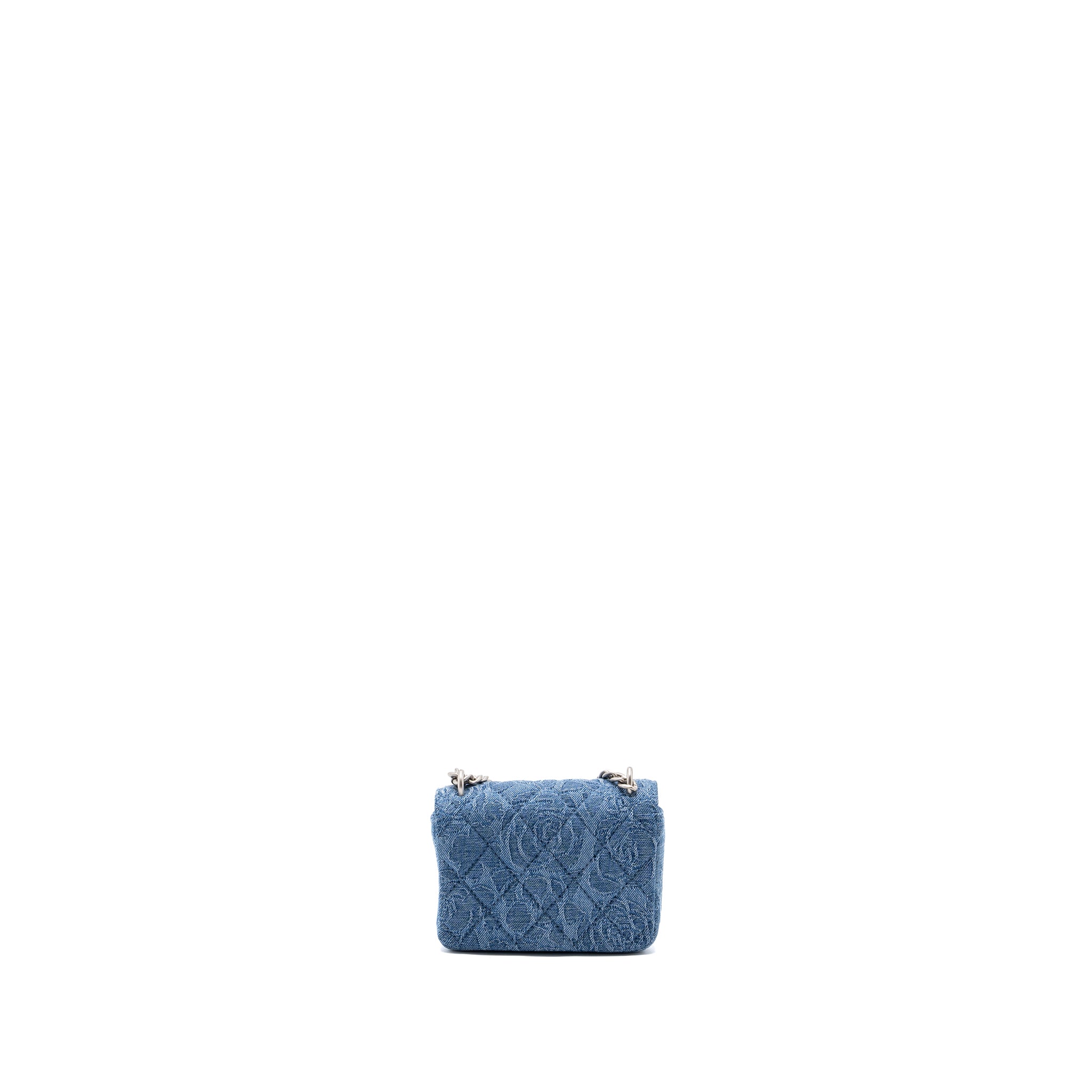 Chanel Coco Love Mini Clutch With Chain Denim Blue (Microchip)