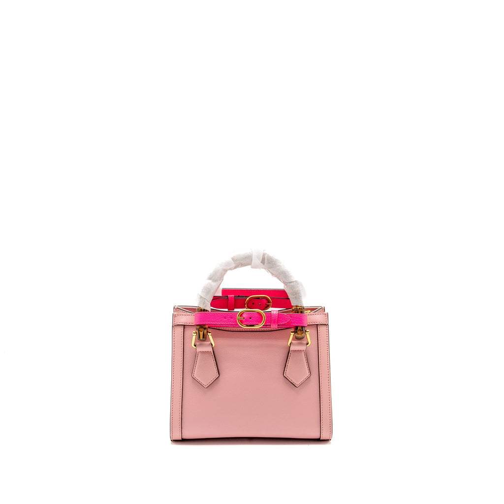 Gucci Mini Diana Bamboo Tote Bag Leather Pink