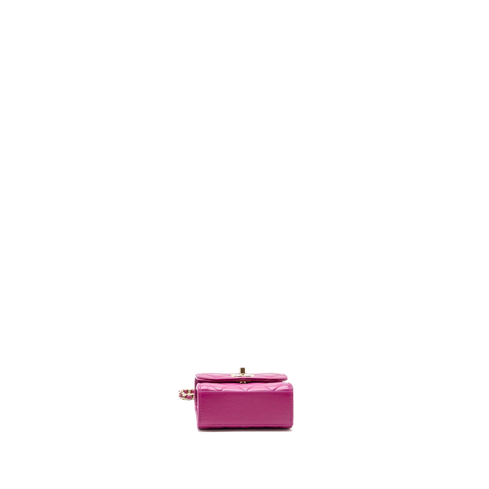 Chanel Mini Trendy CC Clutch Lambskin Pink L