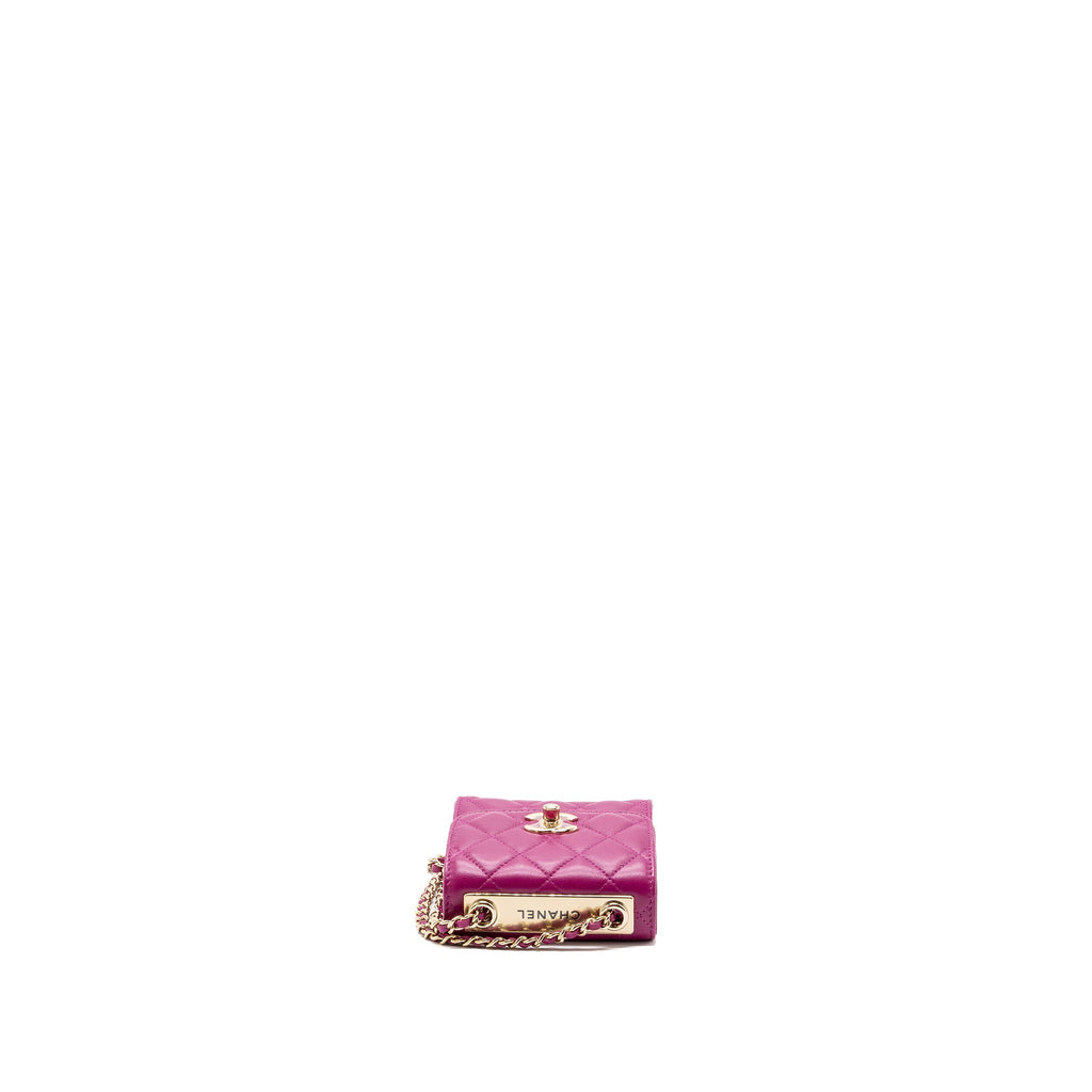 Chanel Mini Trendy CC Clutch Lambskin Pink L