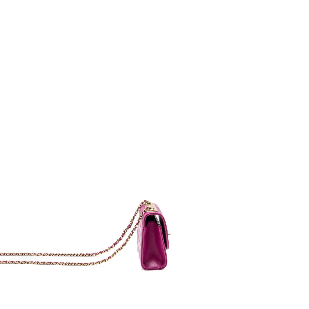 Chanel Mini Trendy CC Clutch Lambskin Pink L