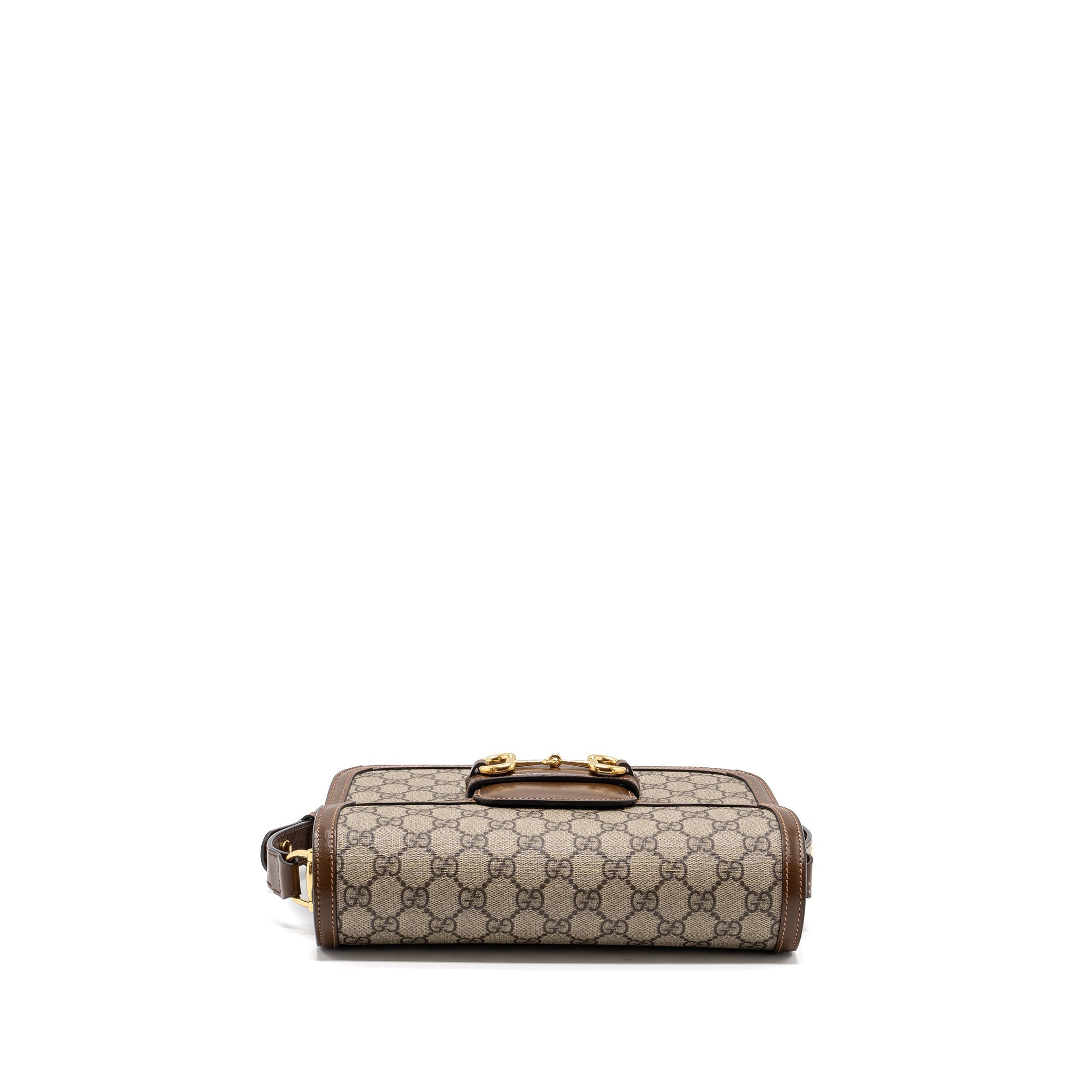 Gucci Horsebit 1955 Shoulder Bag GG Supreme Canvas / Leather Brown
