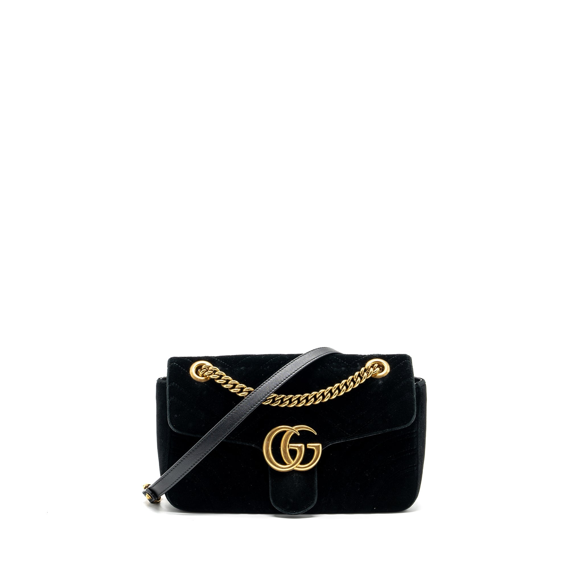 Gucci Small GG Marmont Bag Velvet Black