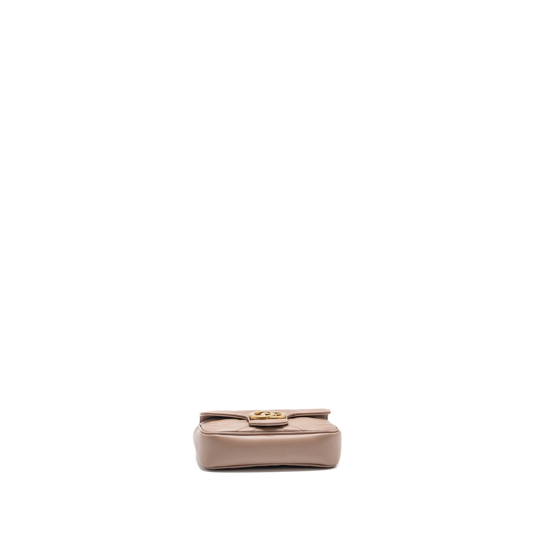 Gucci Super Mini GG Marmont Bag Calfskin Beige