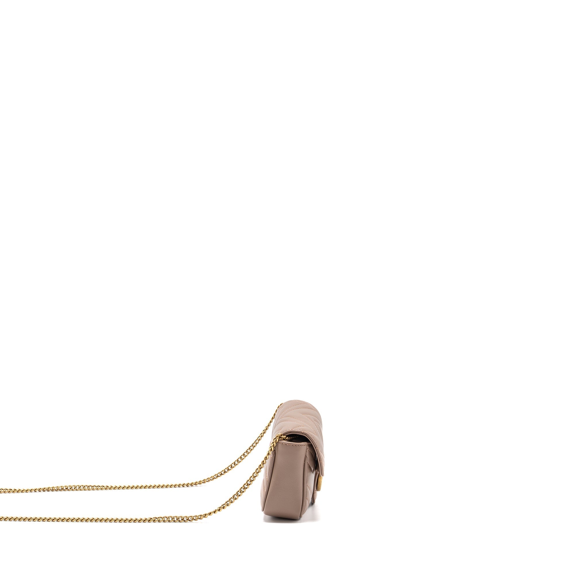 Gucci Super Mini GG Marmont Bag Calfskin Beige