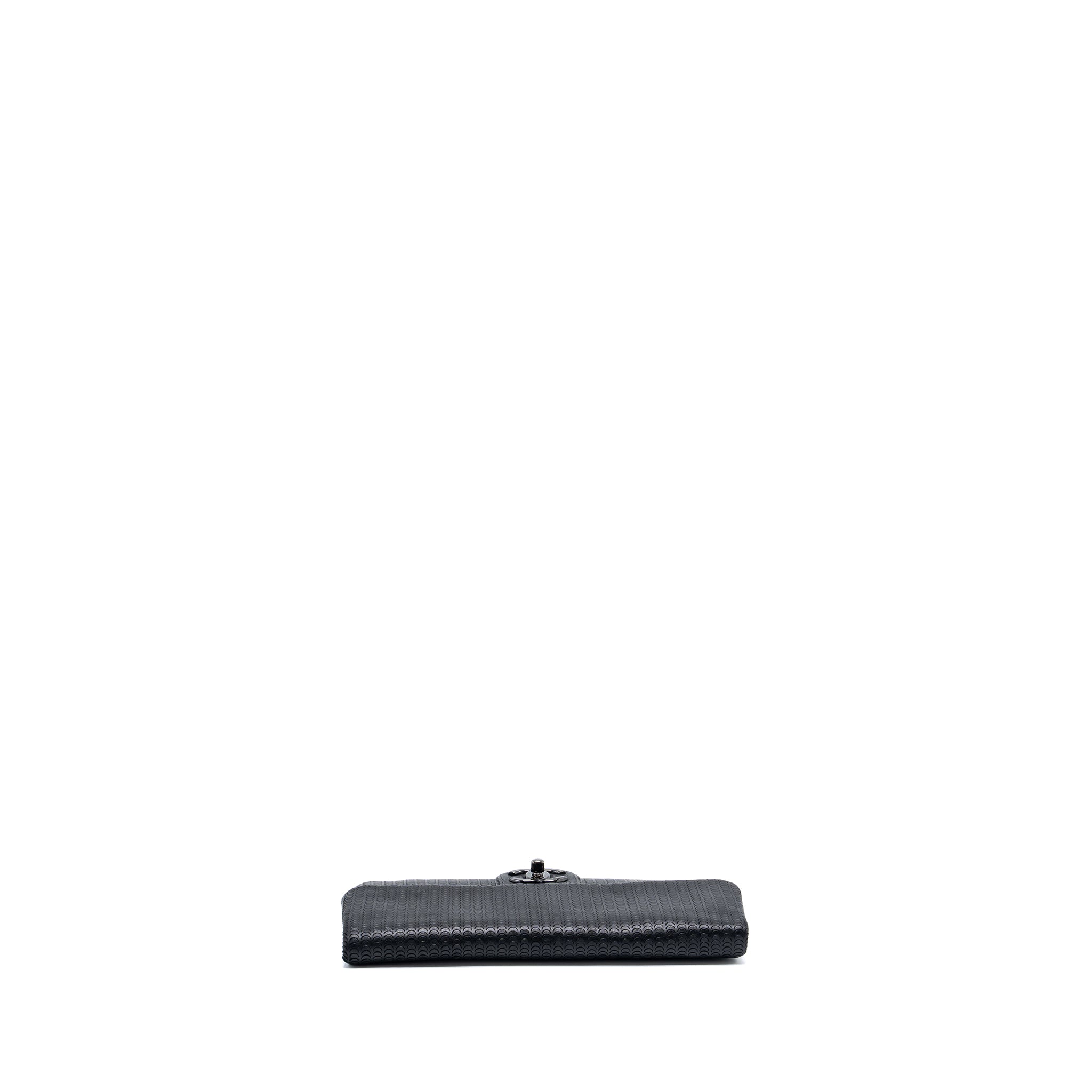 Chanel Flap Clutch Lambskin Black with Black Hardware