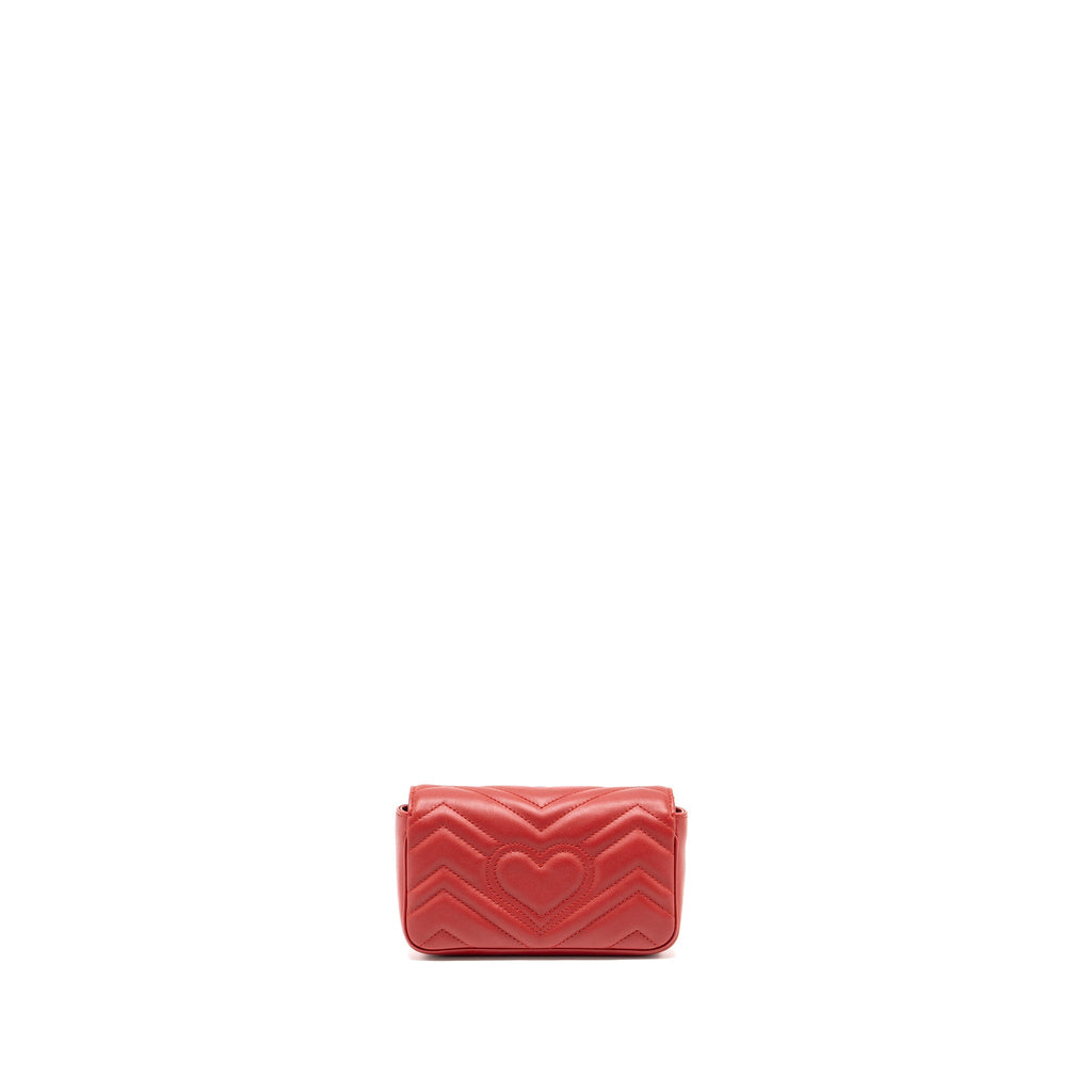 Gucci Super Mini gg Marmont calfskin Red