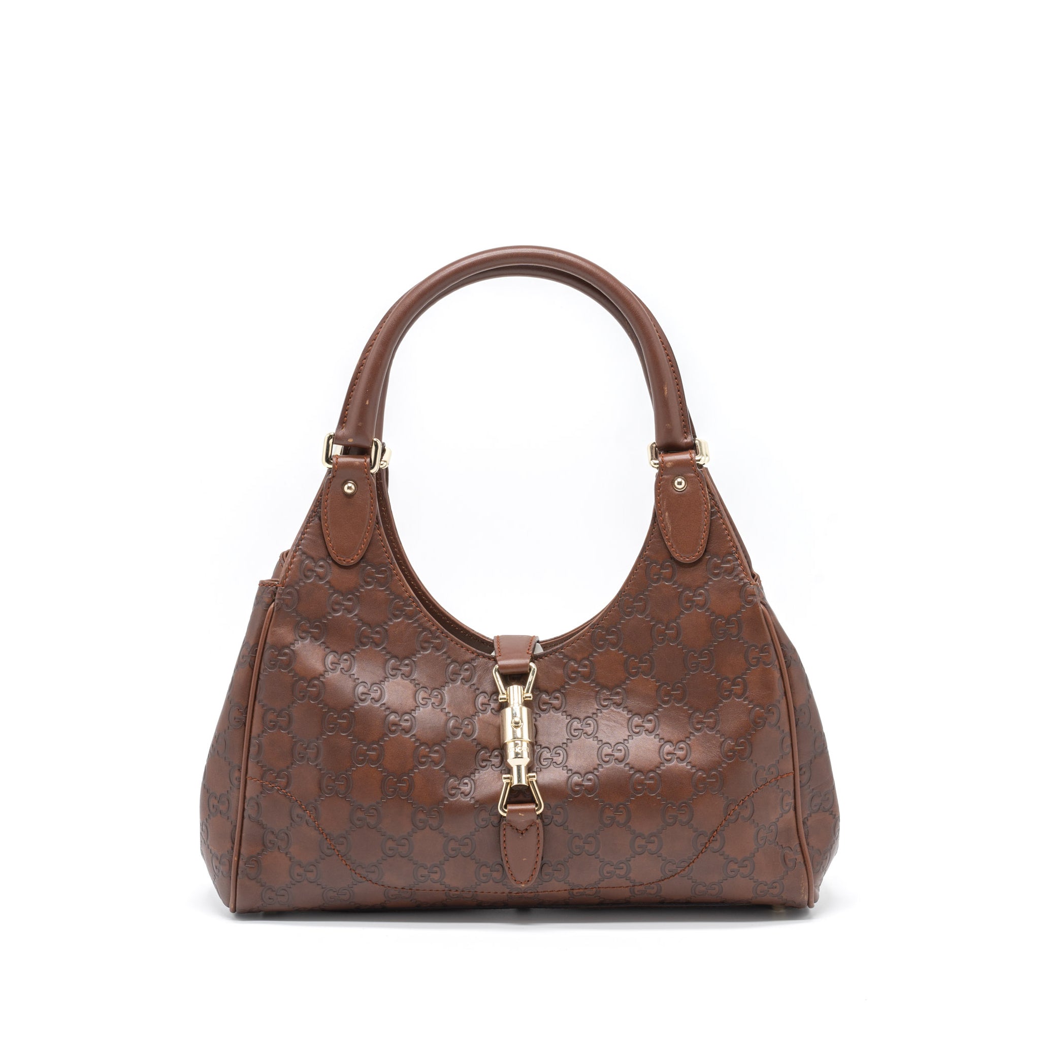 Gucci Vintage Jackie Bag GG Supreme Calfskin Brown