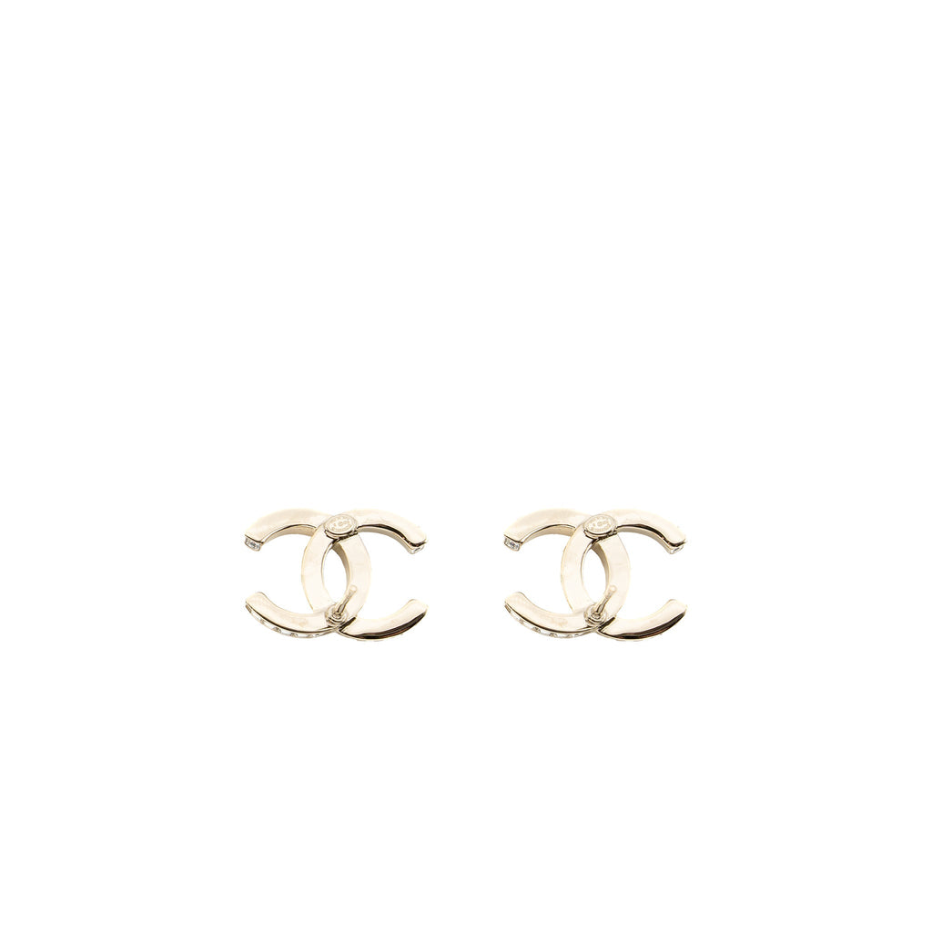 Chanel 23B CC logo with crystal earrings L