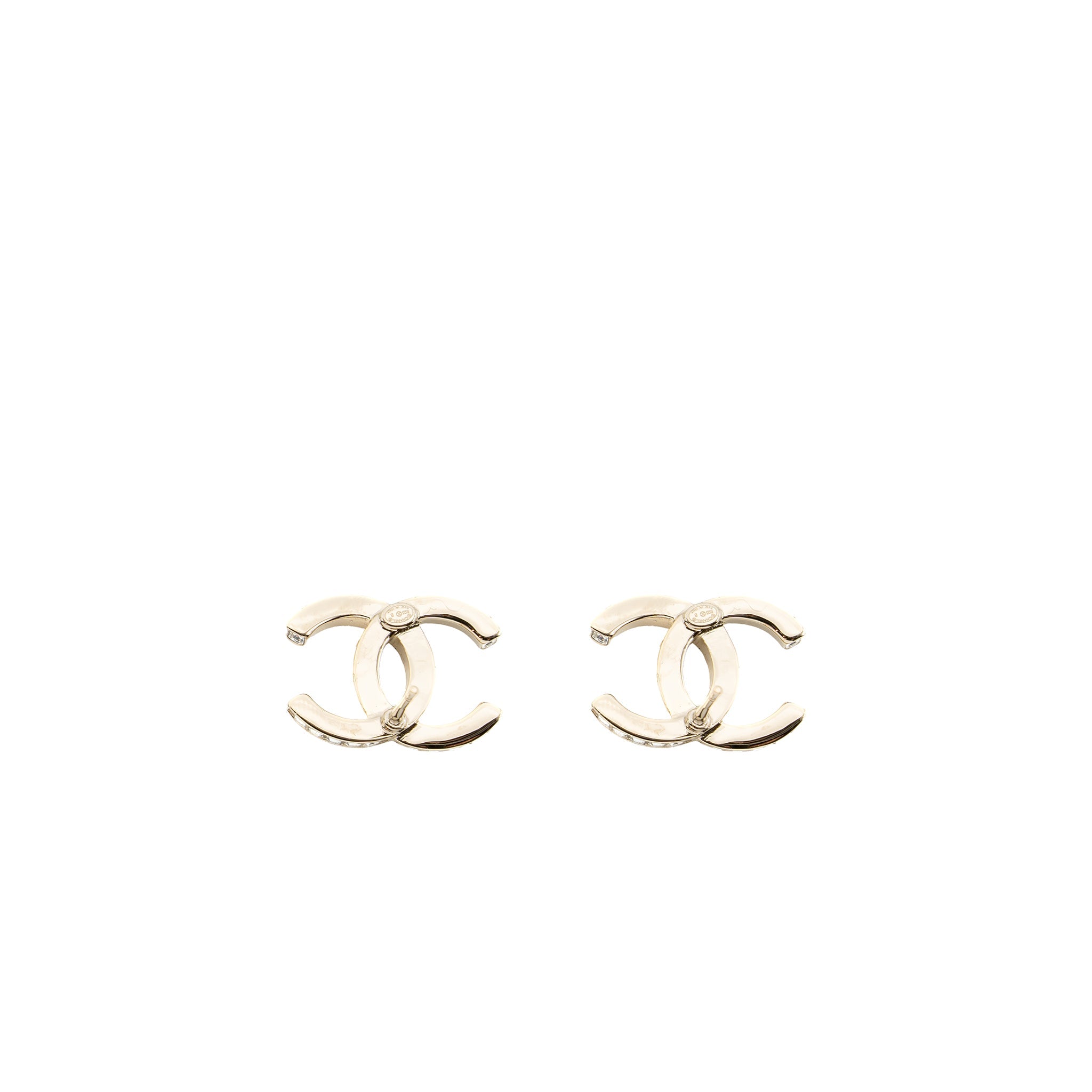 Chanel 23B CC logo with crystal earrings L