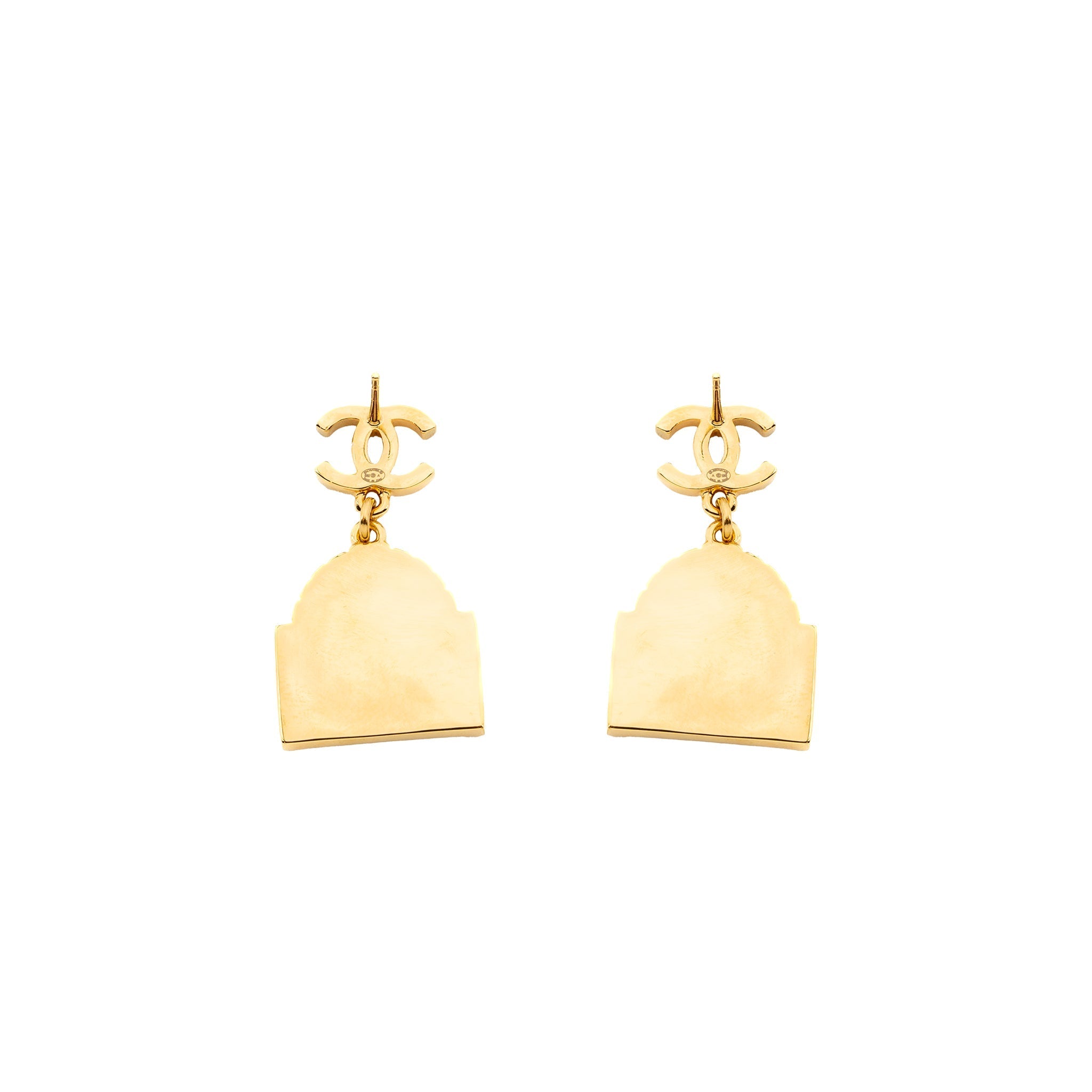 Chanel CC Logo Rue Cambo Drop Earring