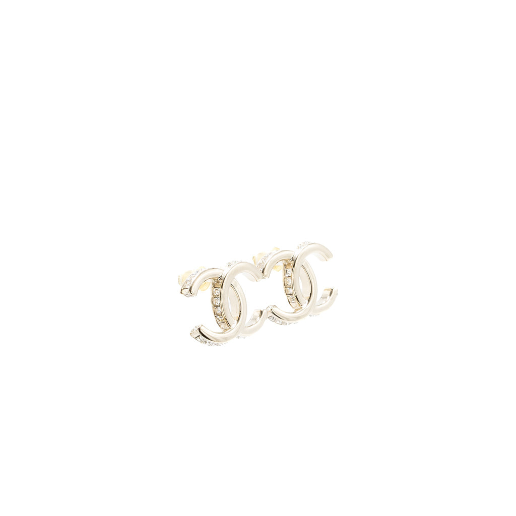Chanel 23B CC logo with crystal earrings L