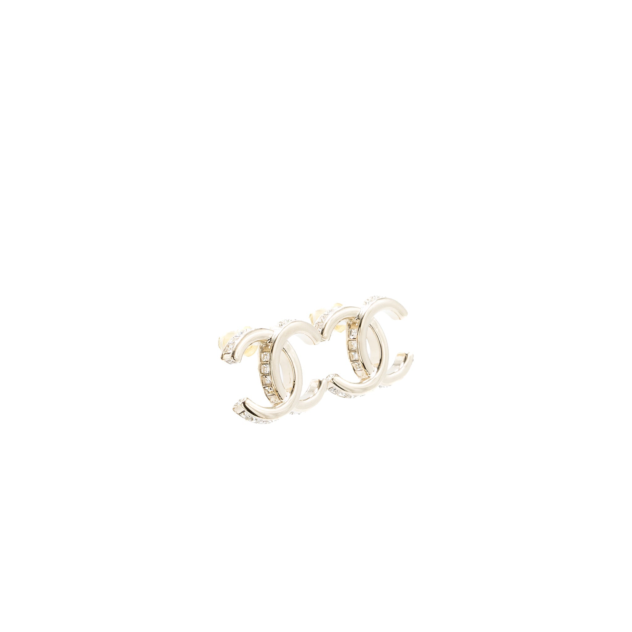 Chanel 23B CC logo with crystal earrings L
