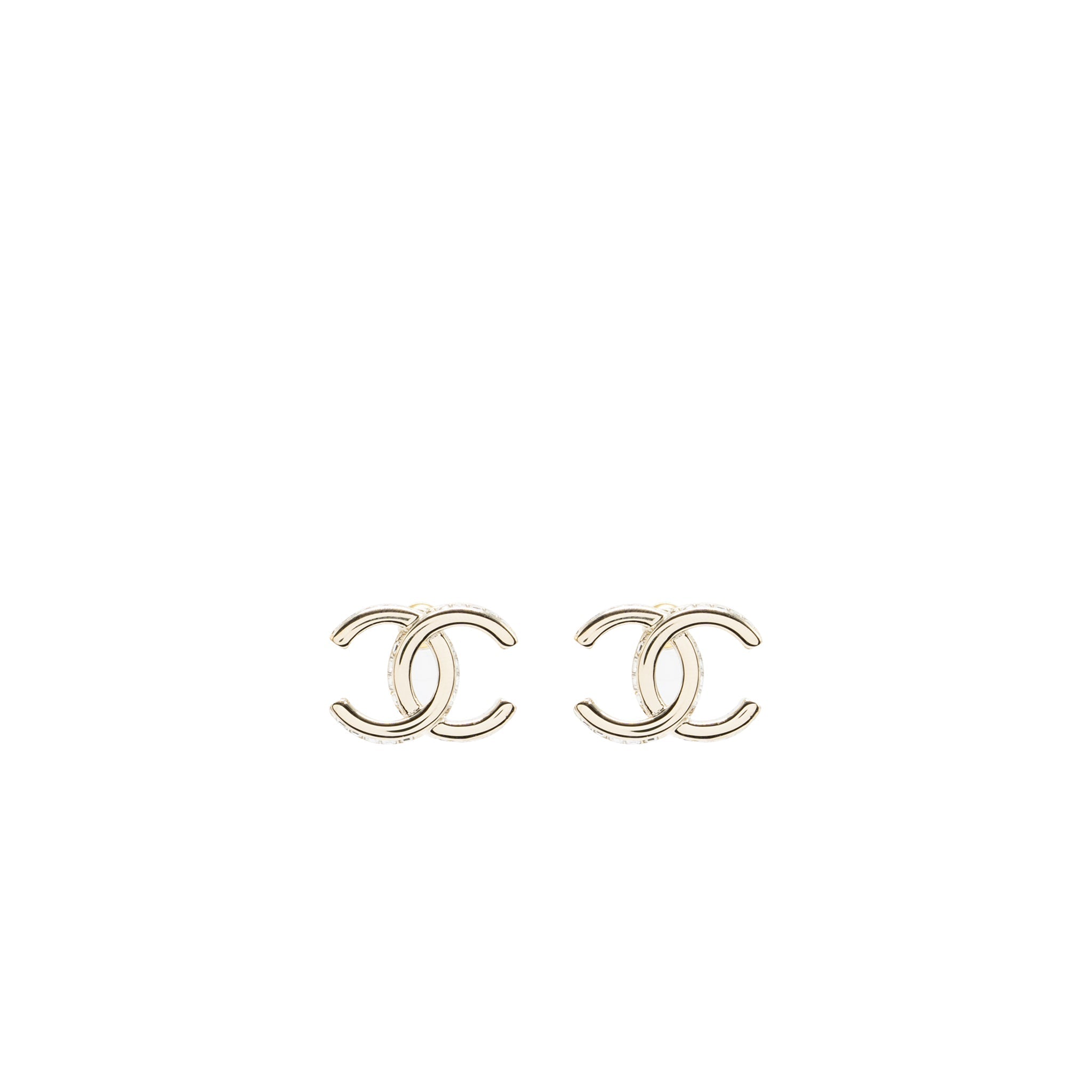 Chanel 23B CC logo with crystal earrings L