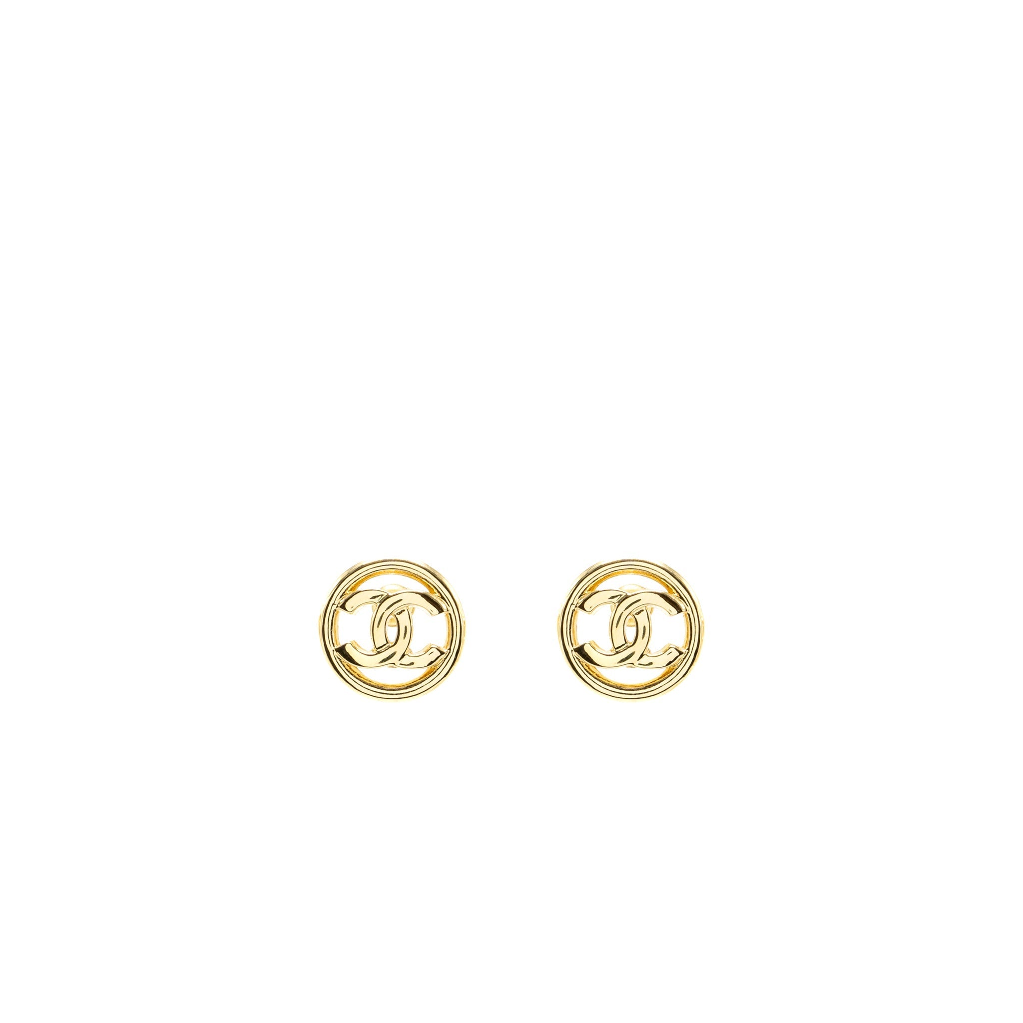 Chanel round CC Logo earrings