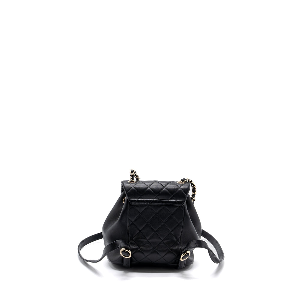 Chanel mini Duma backpack lambskin black L (microchip)