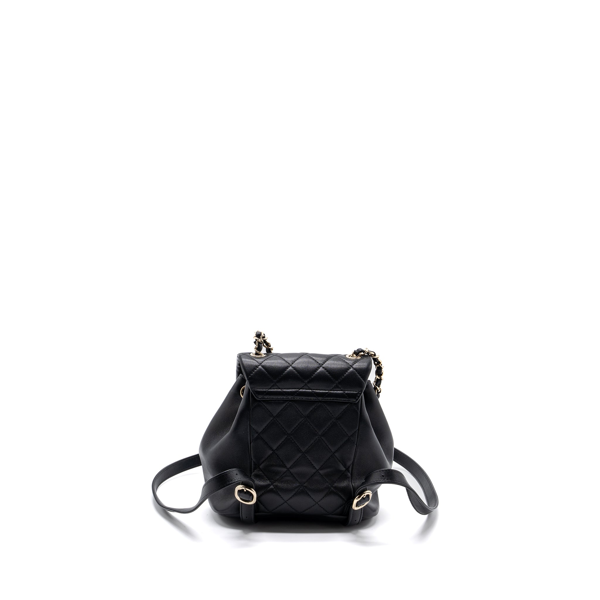 Chanel mini Duma backpack lambskin black L (microchip)