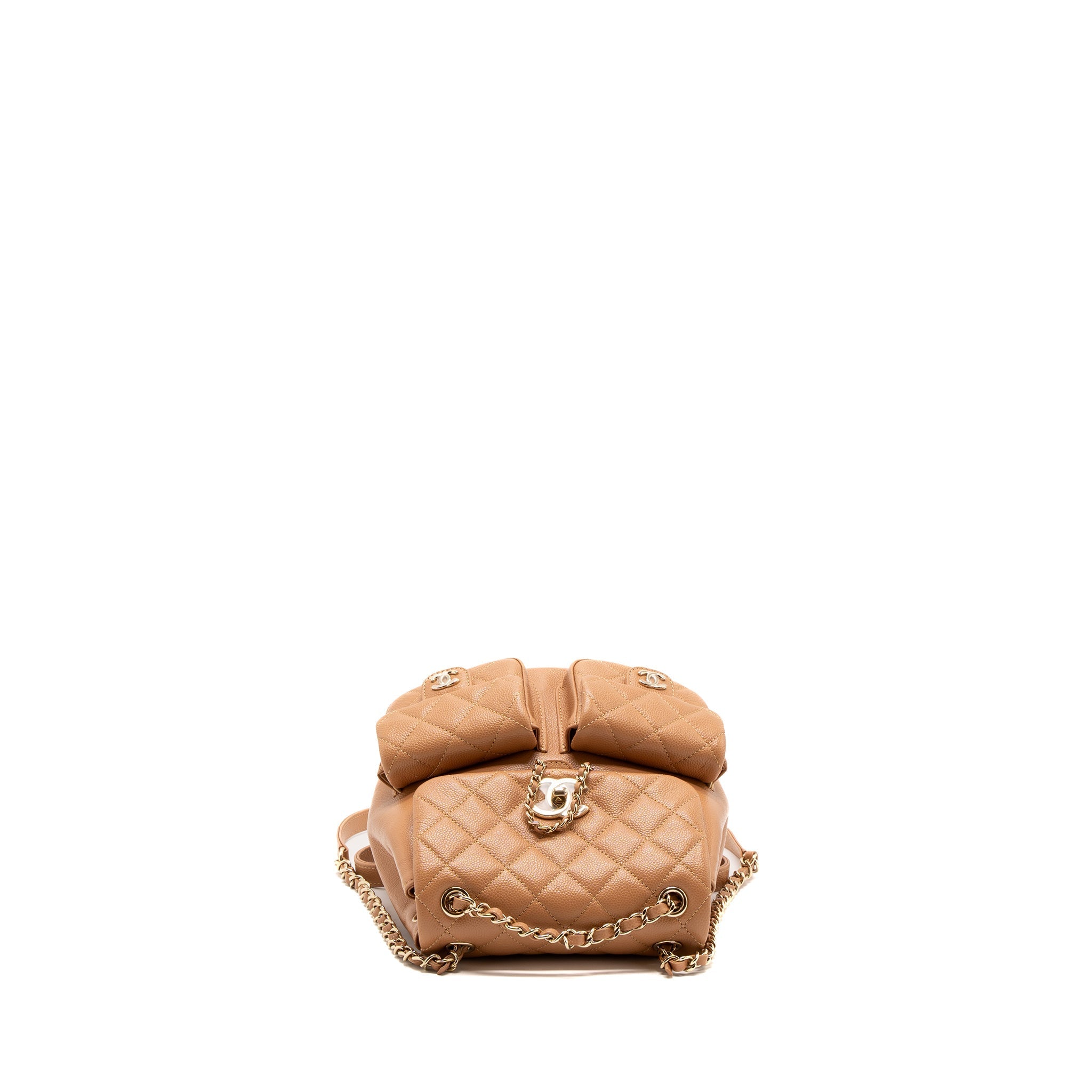 Chanel 23p Triple Pack Backpack Caviar Dark Beige L(Microchip)