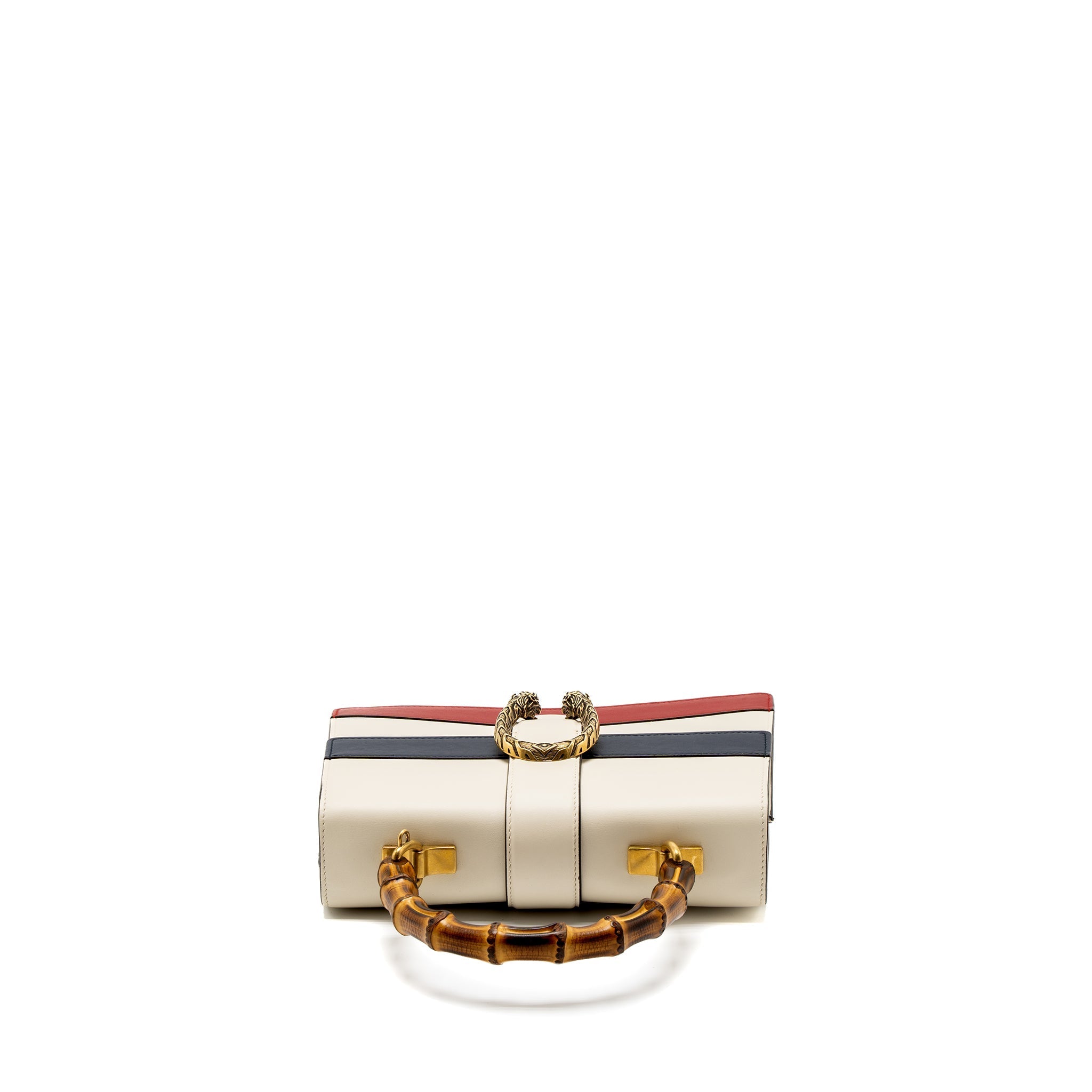 Gucci Bamboo Top Handle Dionysus Flap Bag Calfskin White/Multicolour