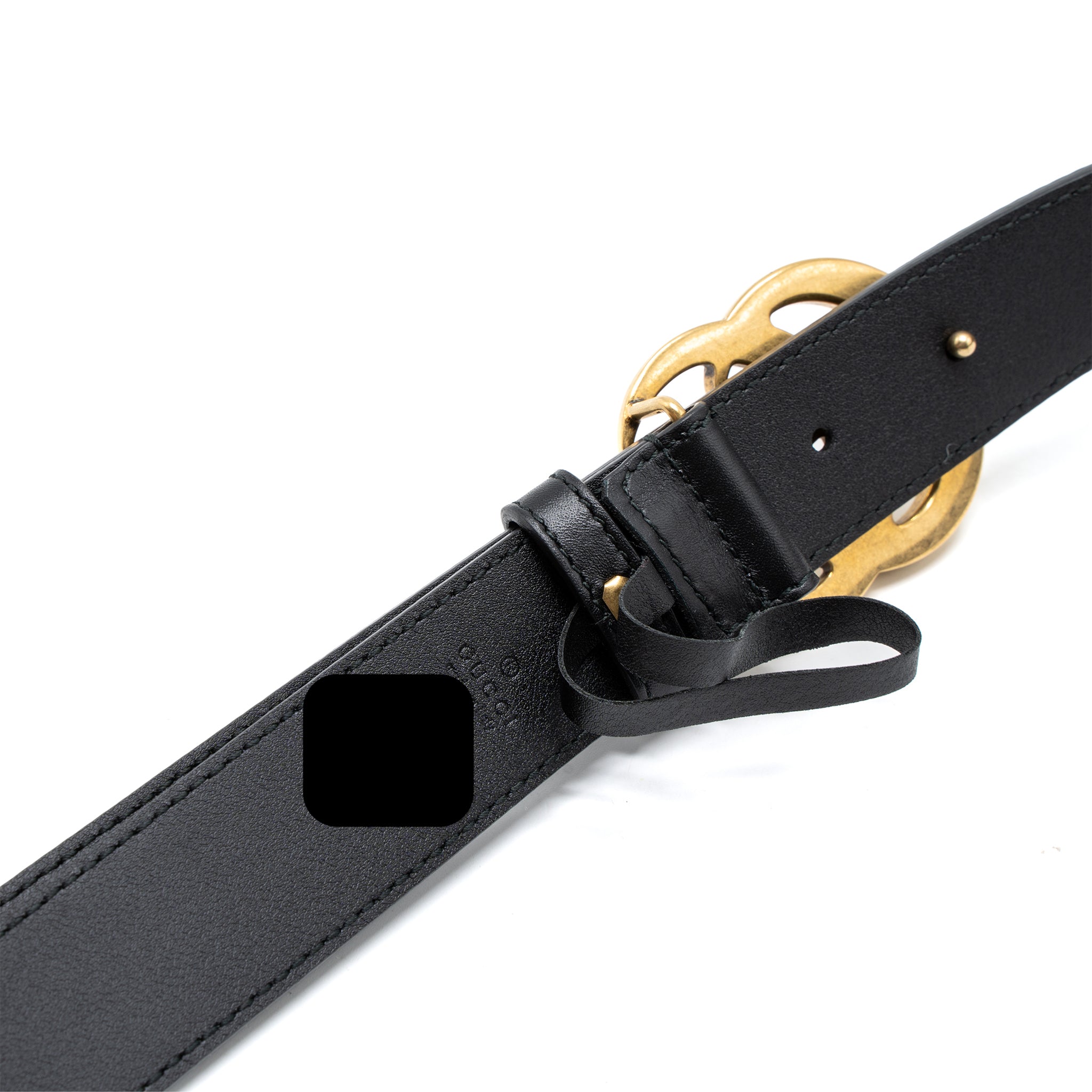 Gucci Size 85 GG Marmont Leather Belt Black