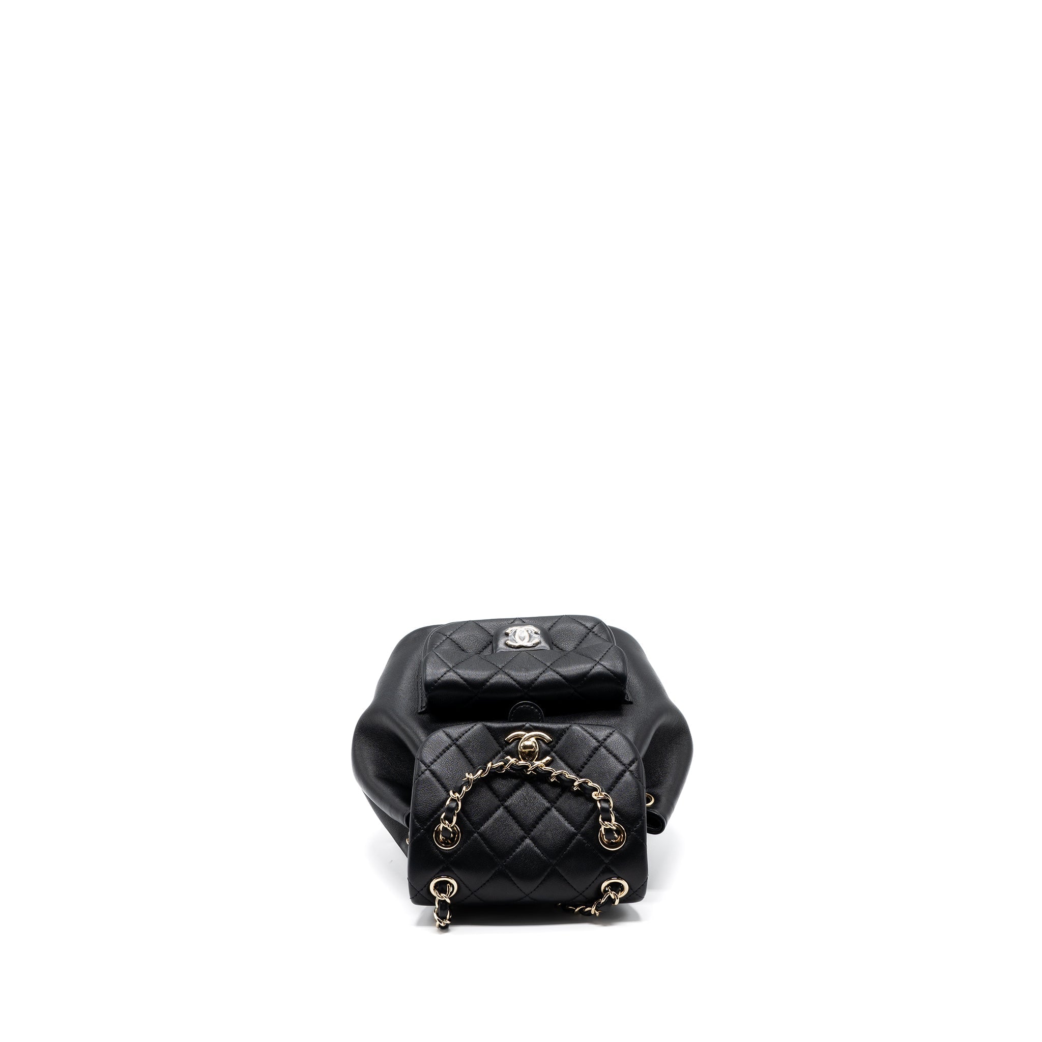 Chanel mini Duma backpack lambskin black L (microchip)