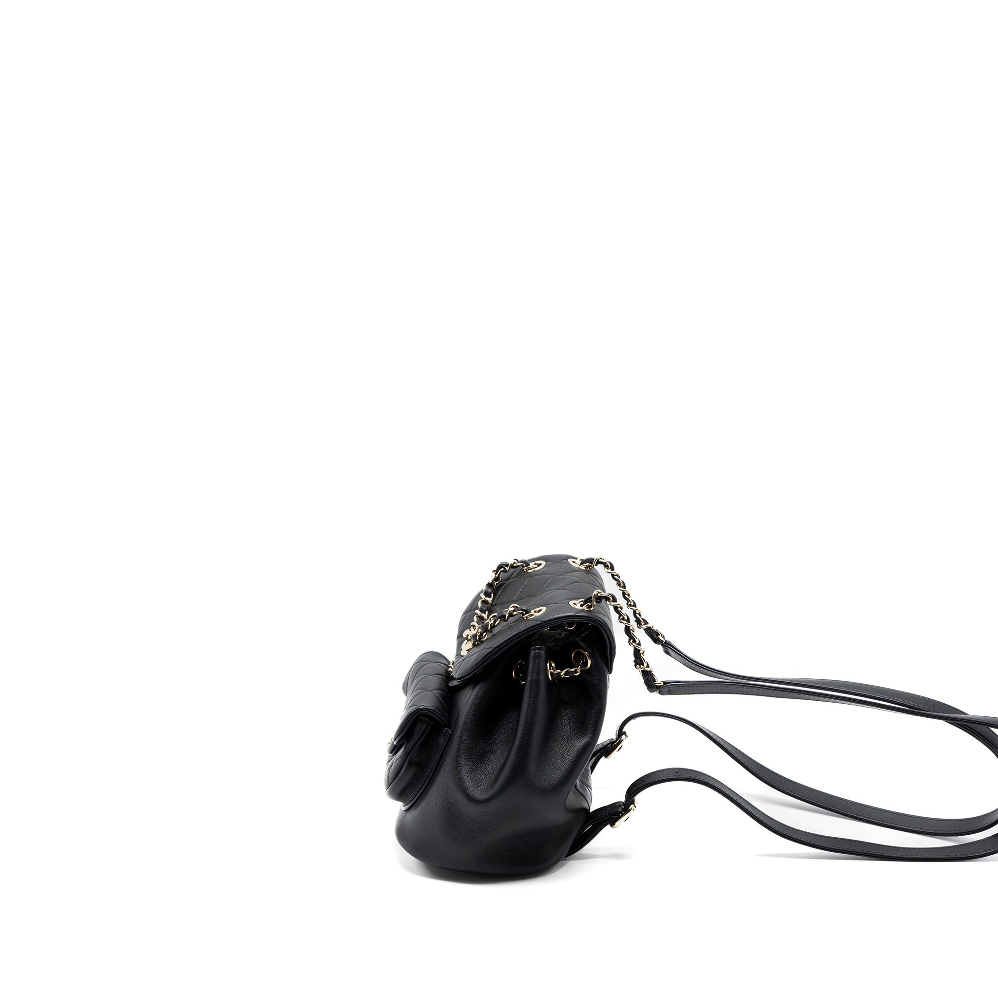 Chanel mini Duma backpack lambskin black L (microchip)