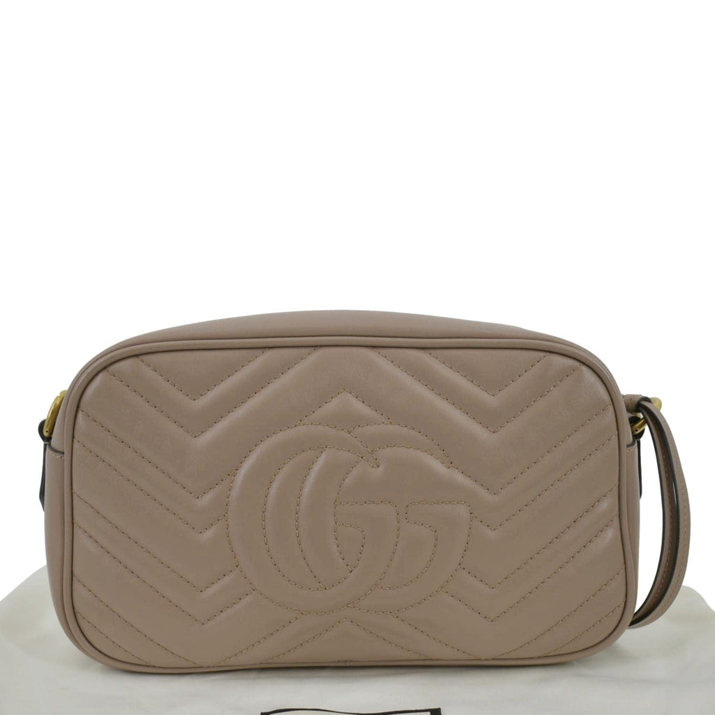 GUCCI GG Marmont Matelasse Leather Crossbody Bag Dusty Pink 447632