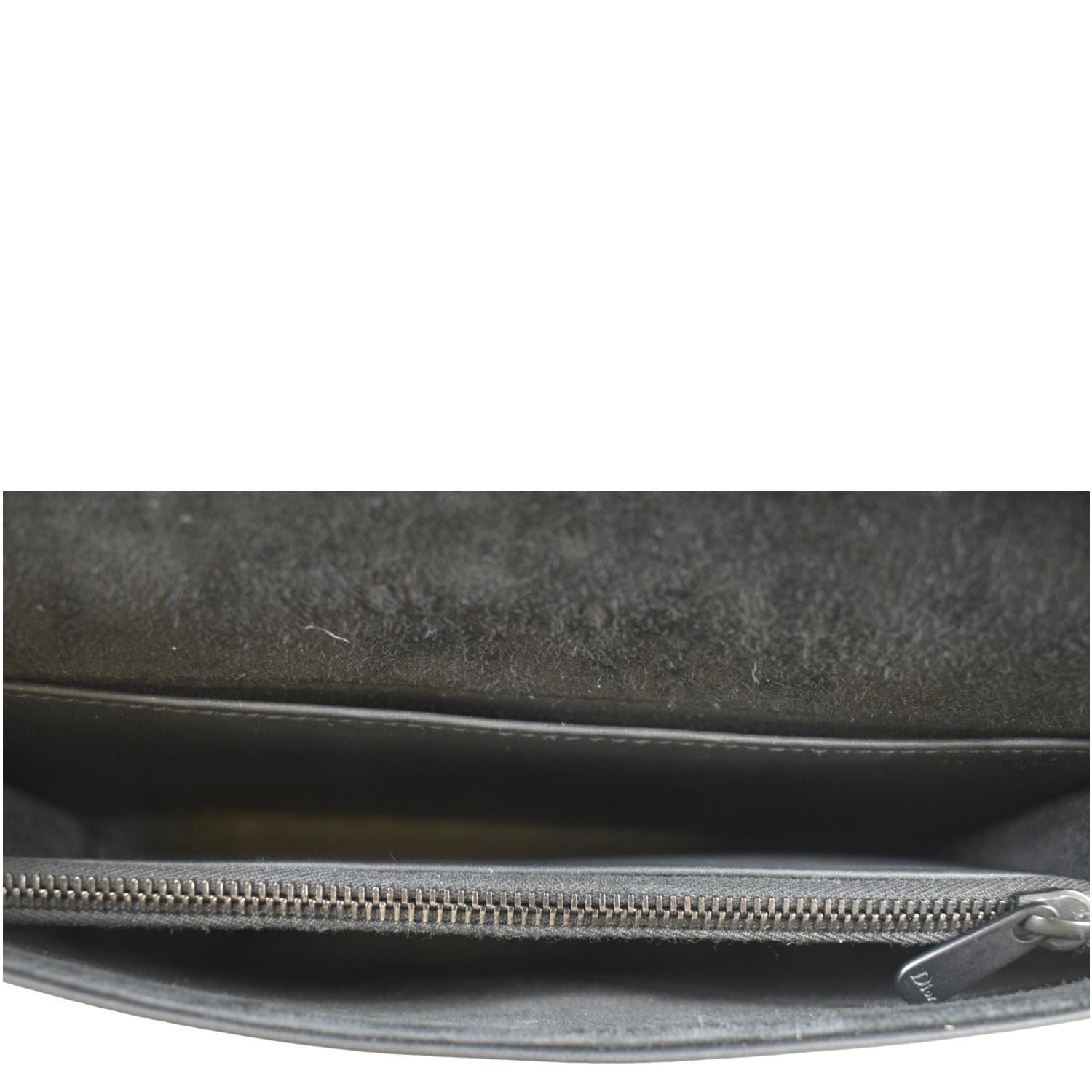 CHRISTIAN DIOR Lady Dior Cannage Leather Crossbody Chain wallet Black