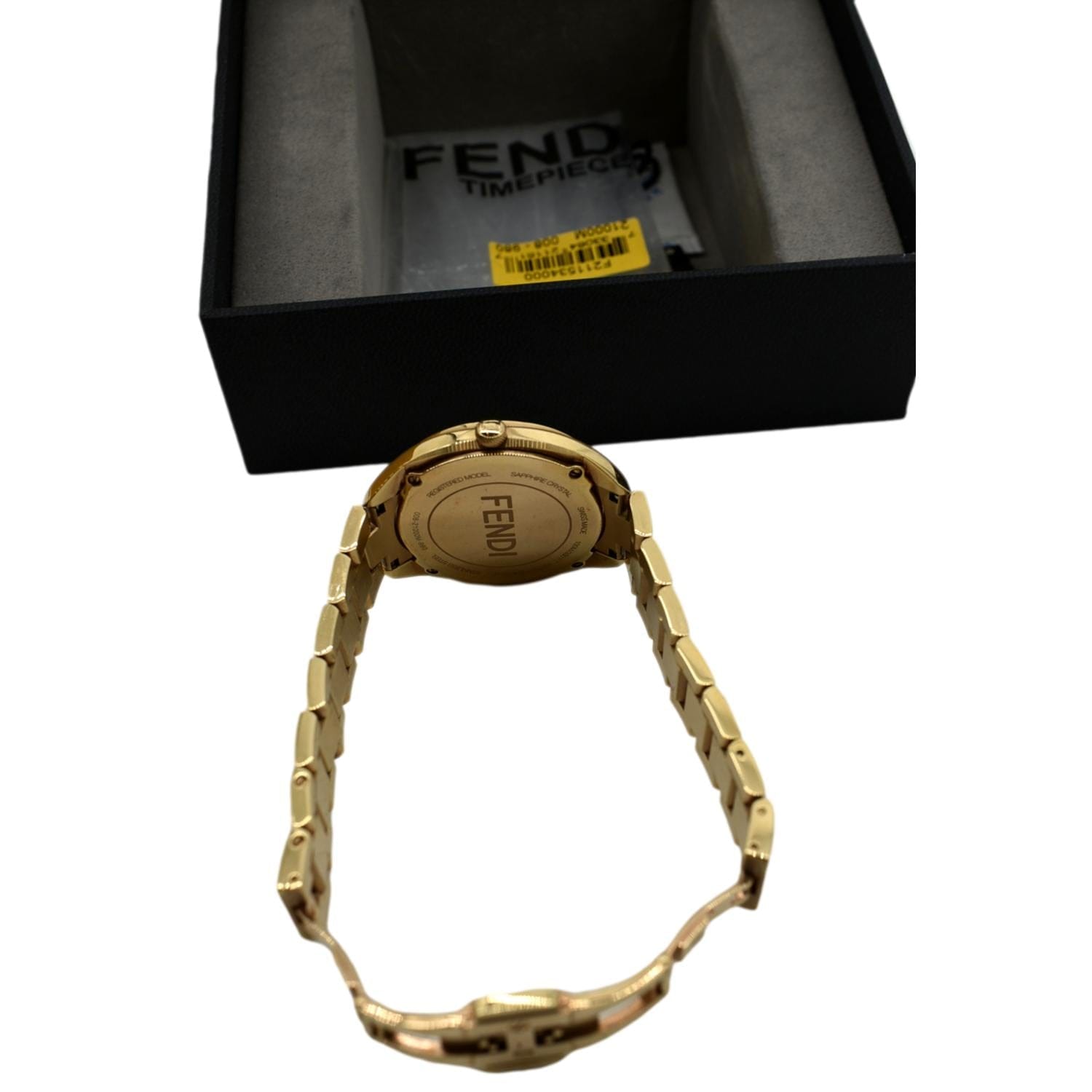 FENDI Momento Swiss Quartz Stainless Steel Date Watch White Dial 34mm