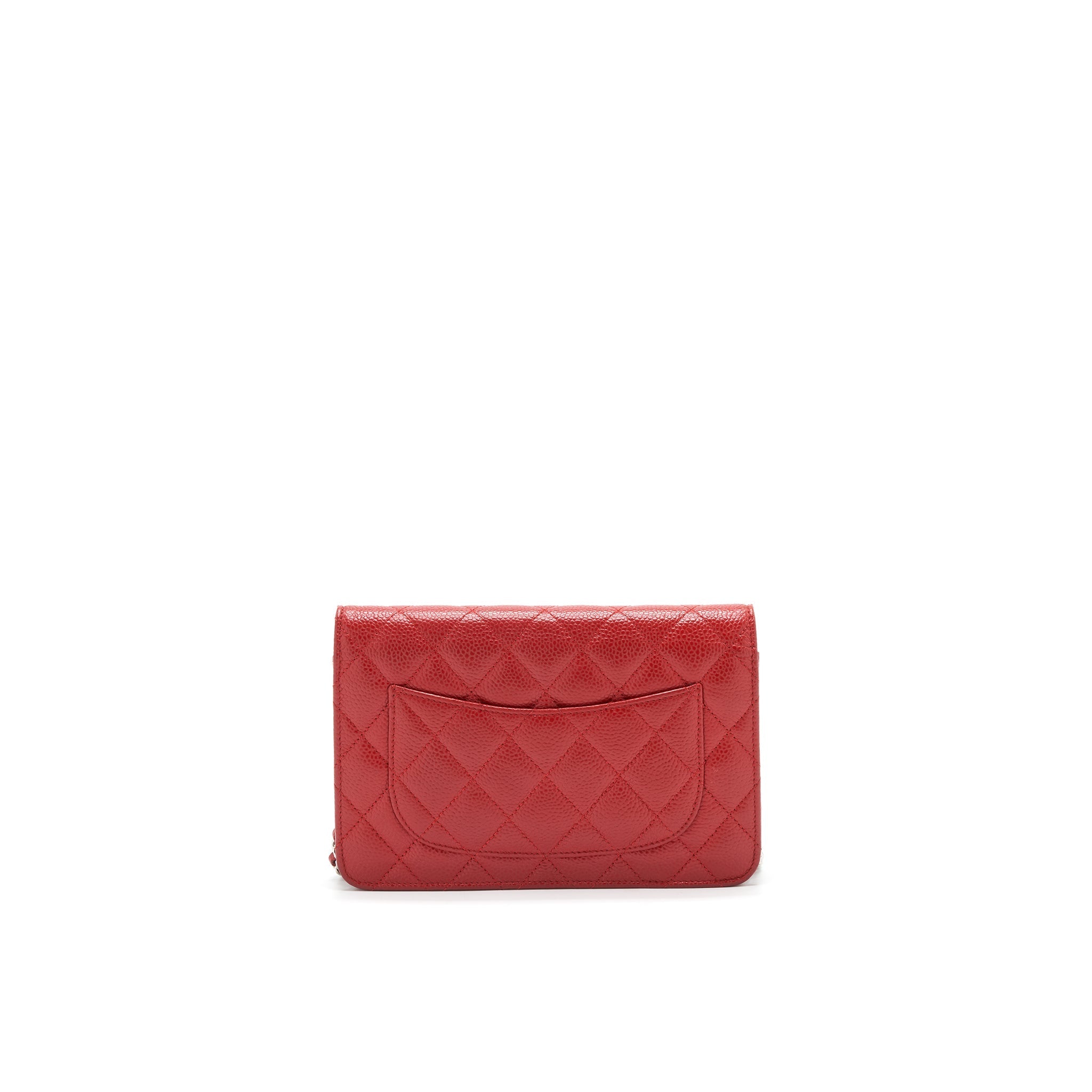 Chanel Wallet on chain Caviar Red with  serial 18