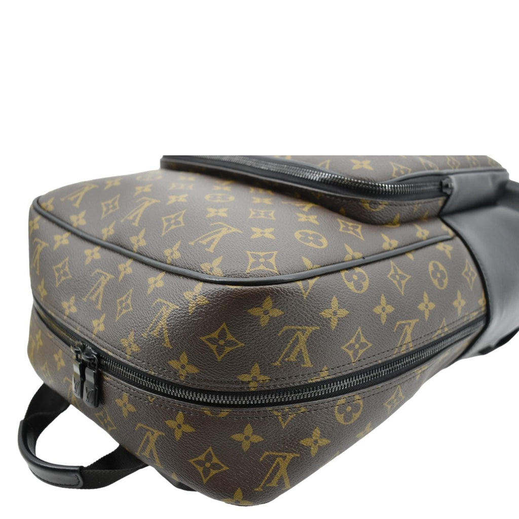 LOUIS VUITTON Dean Monogram Macassar Canvas Backpack Bag Black